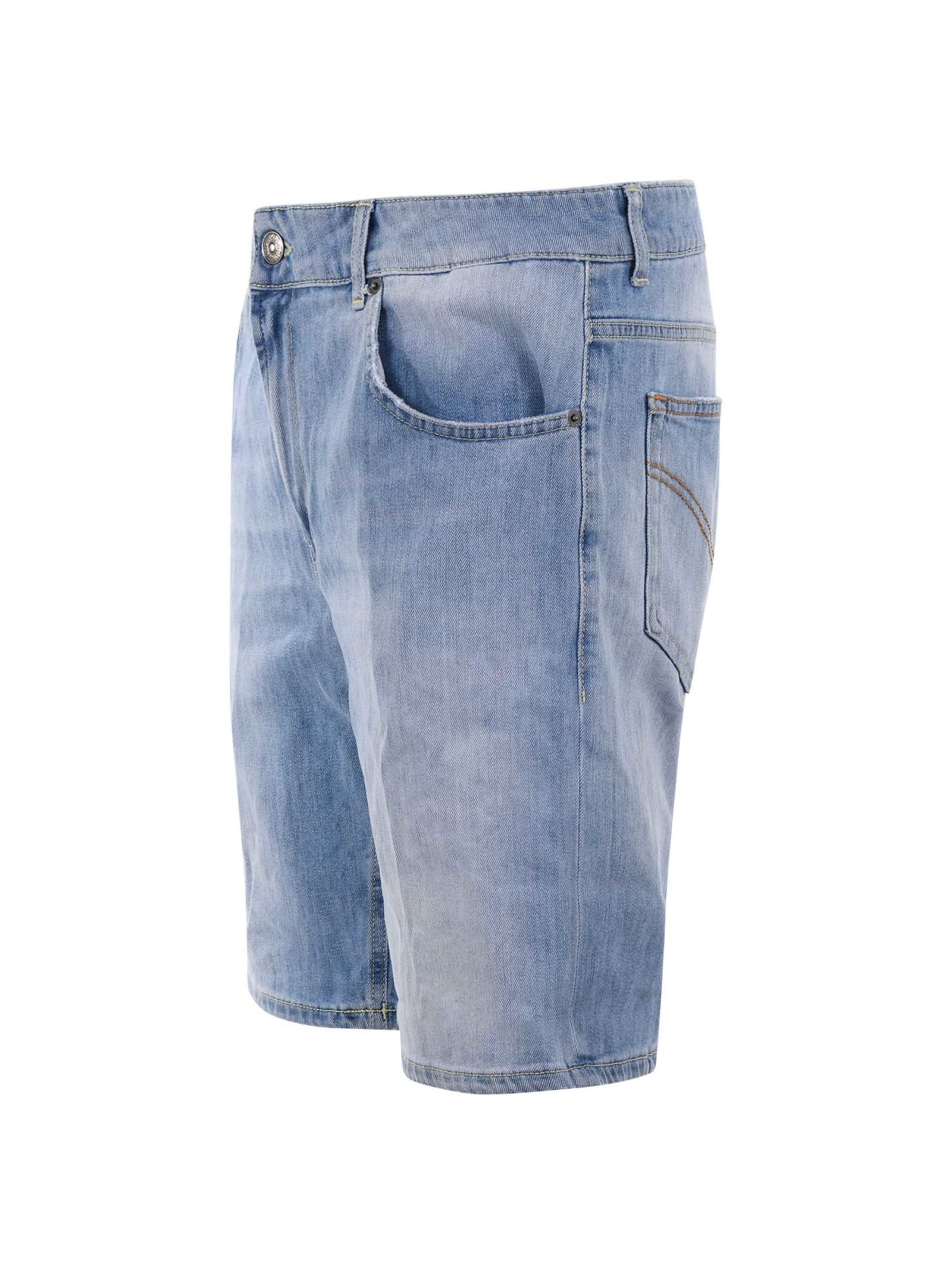 Shop Dondup Derick Shorts In Denim