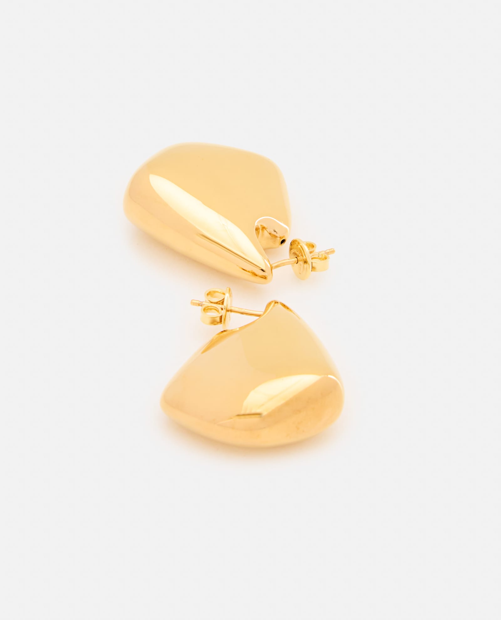 Shop Bottega Veneta Fin Small Earrings In Golden