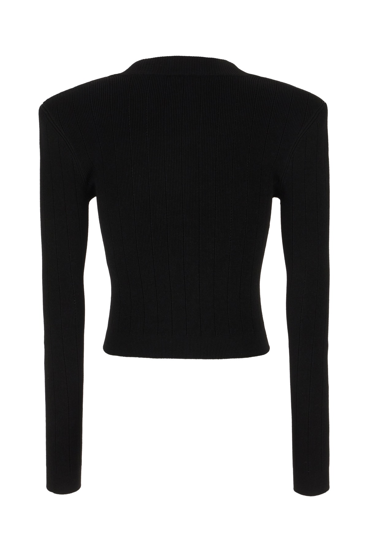 Shop Balmain Black Viscose Blend Cardigan In Noir