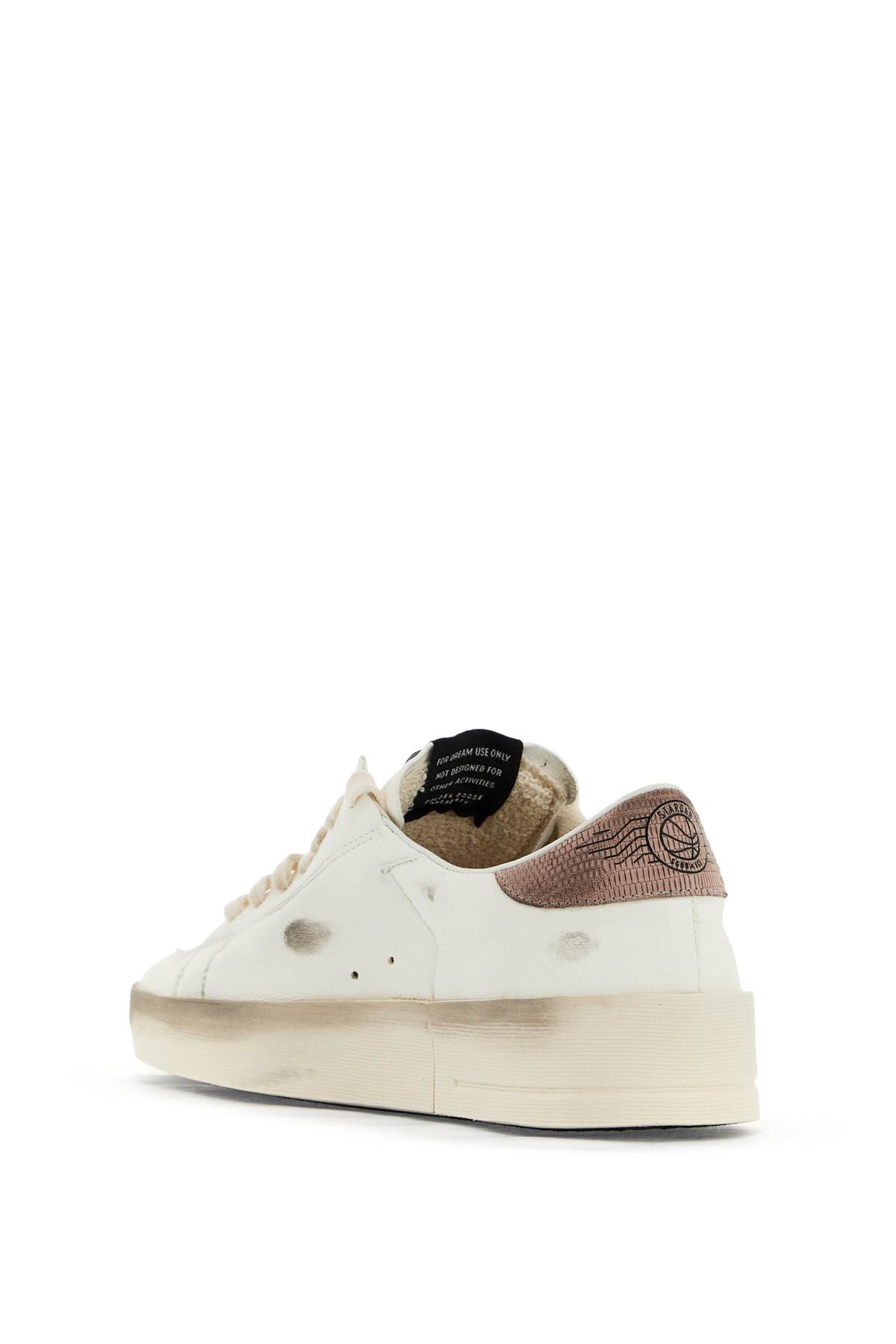 Shop Golden Goose Stardan Sne In Cream/pink (white)