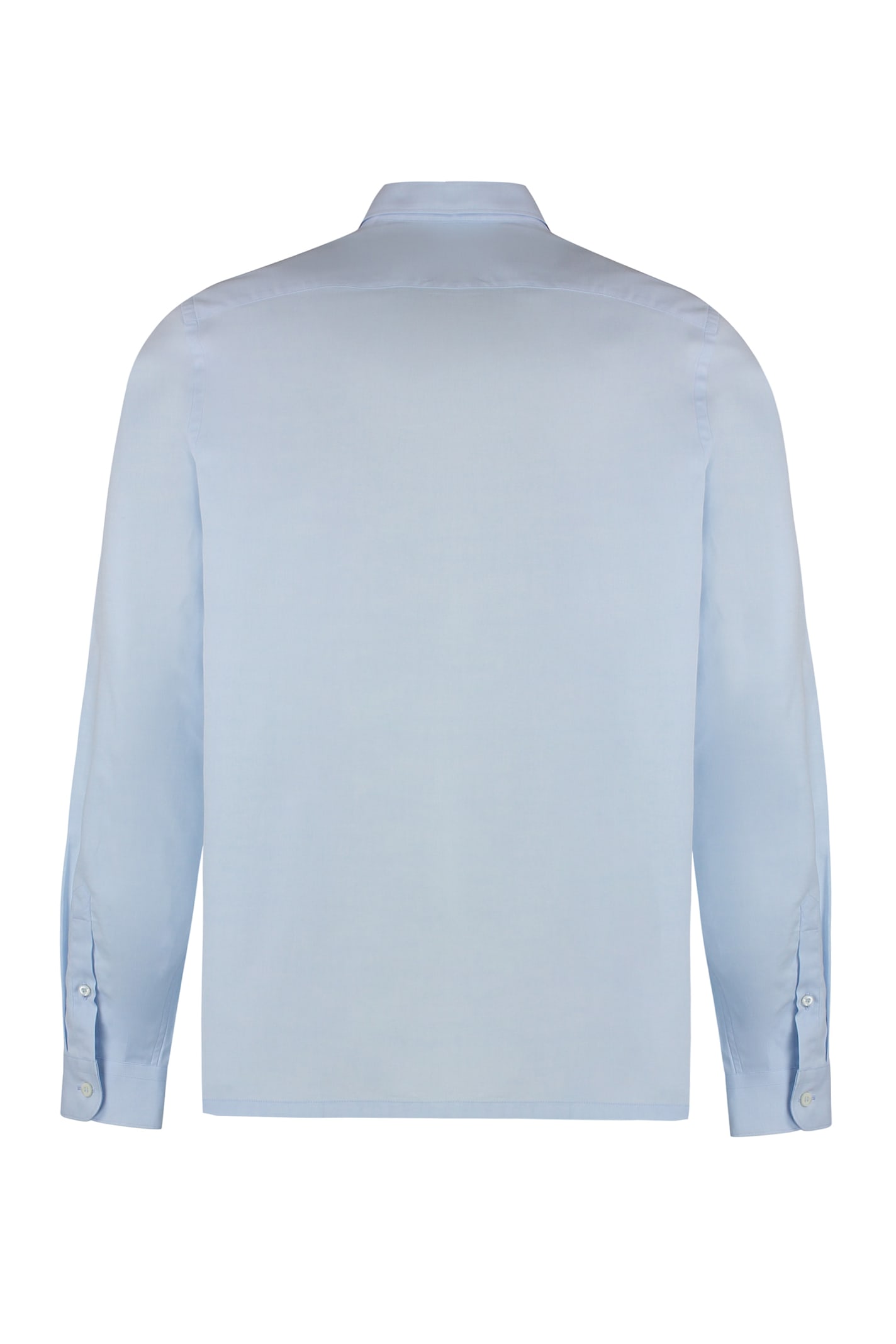 Shop Prada Oxford Shirt In Cotton In Light Blue