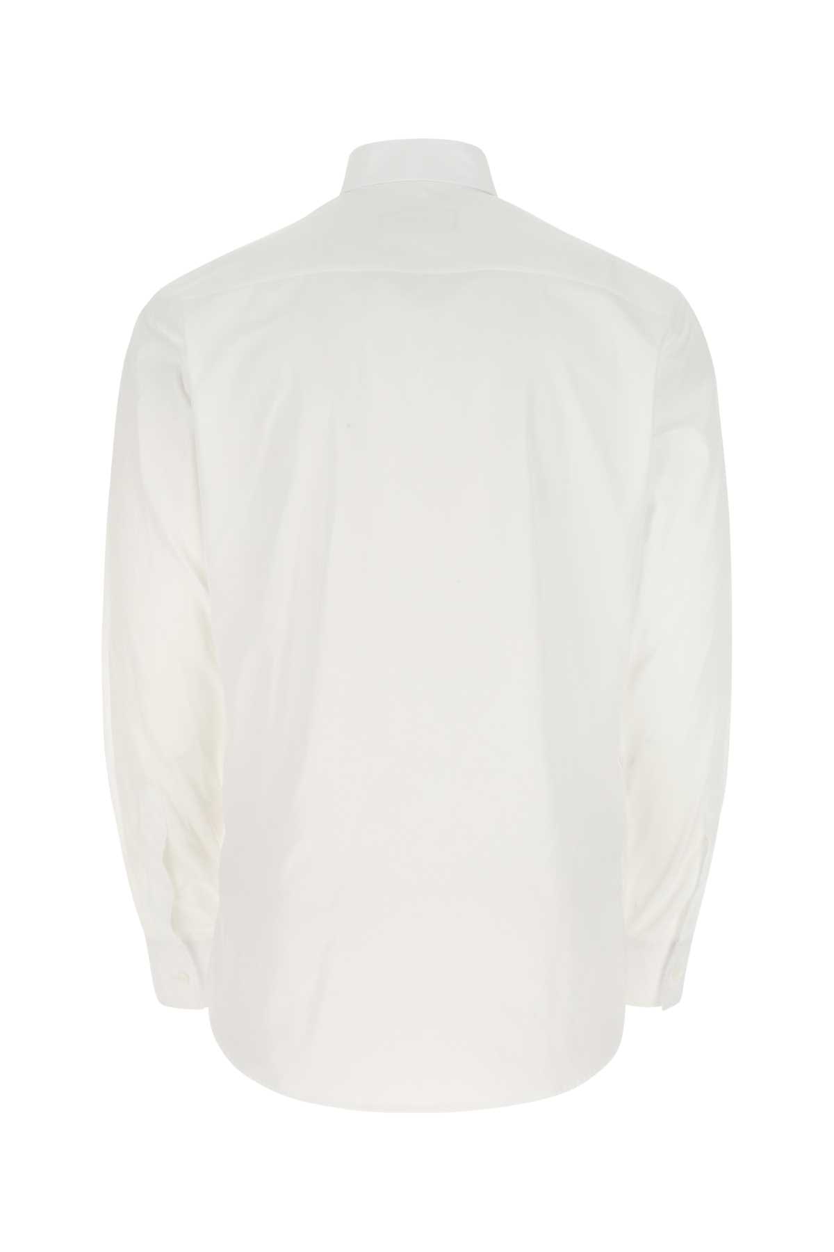 Shop Dsquared2 White Poplin Shirt In 100