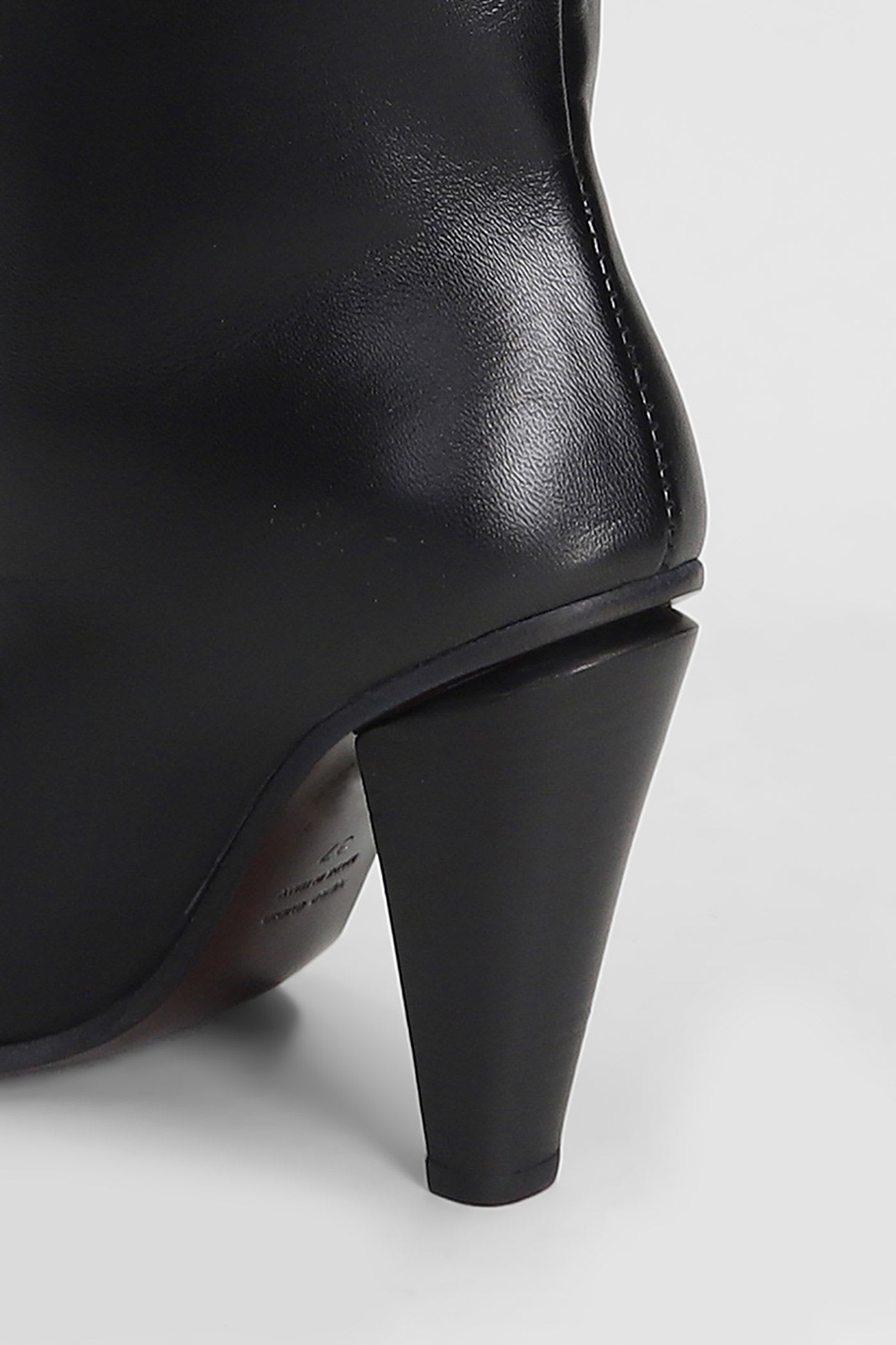 Roberto Festa Uriel High Heels Boots In Black Leather In Black