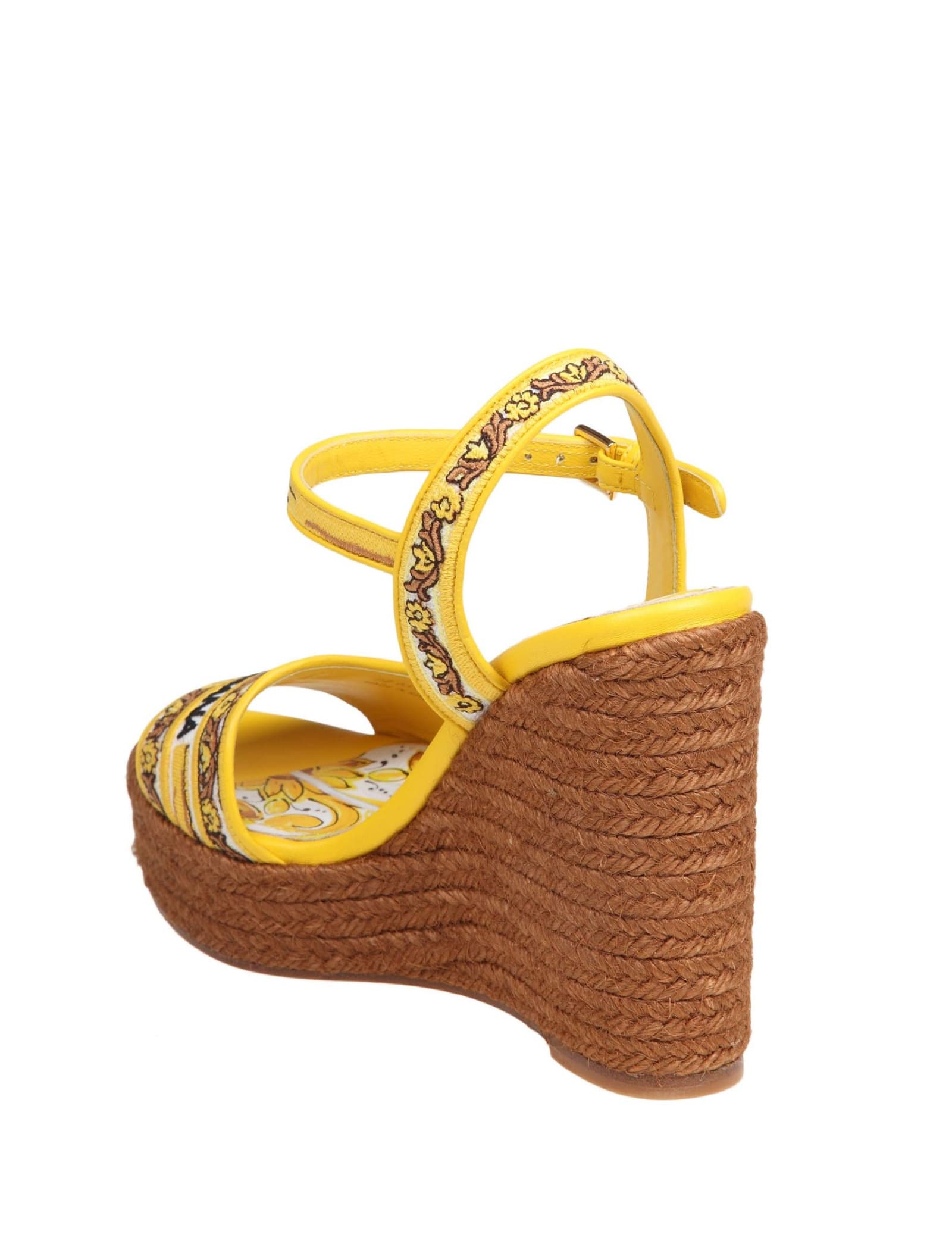 Shop Dolce & Gabbana Multicolor Lolita Sandals With Wedge