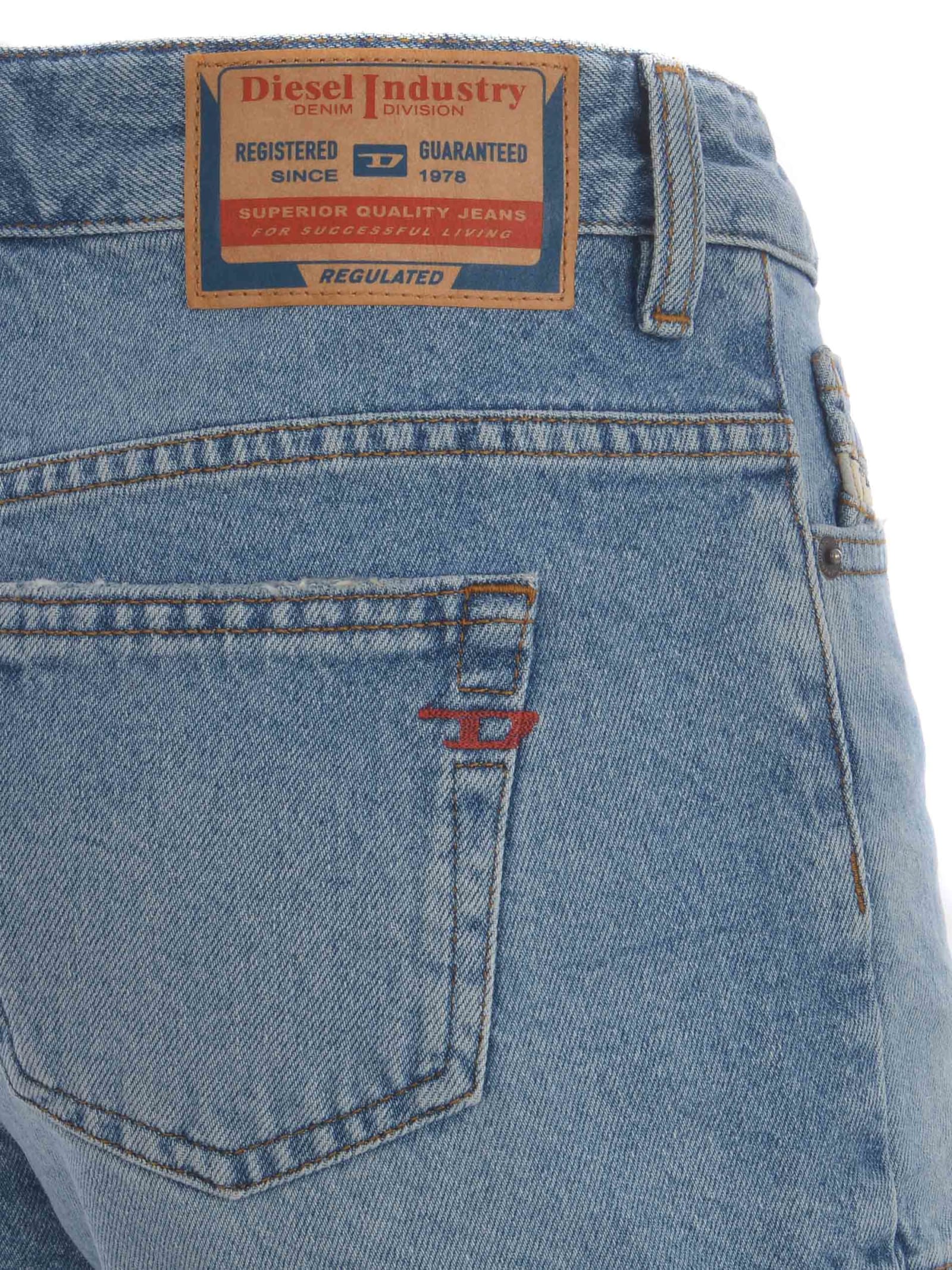 Diesel De-yuba Denim Shorts In Denim Azzurro