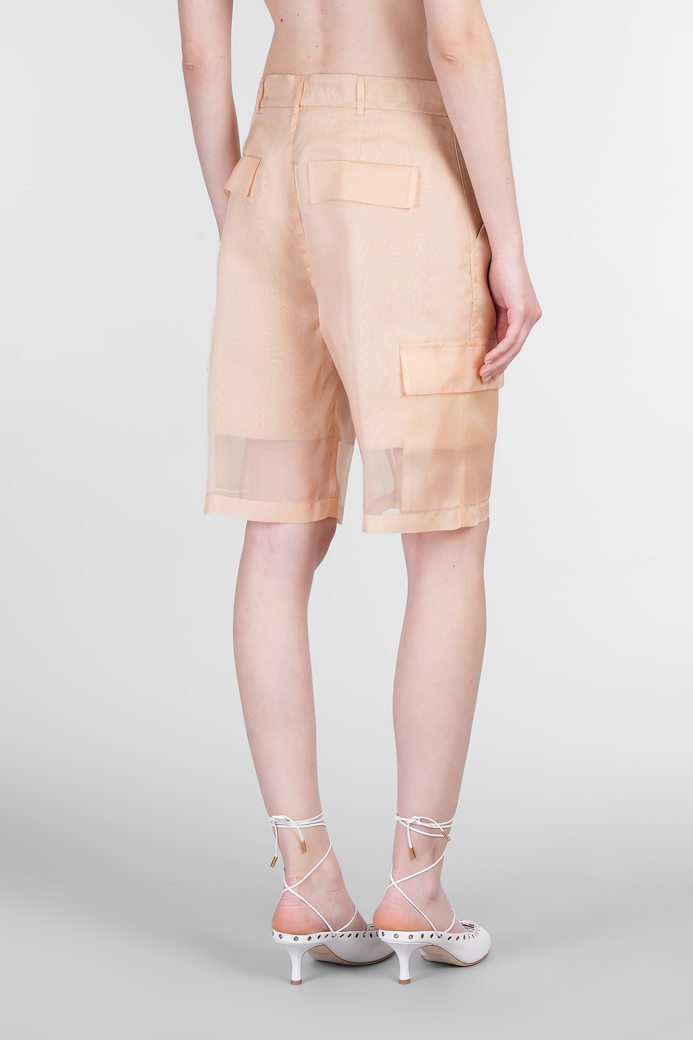Del Core Shorts In Rose-pink Silk