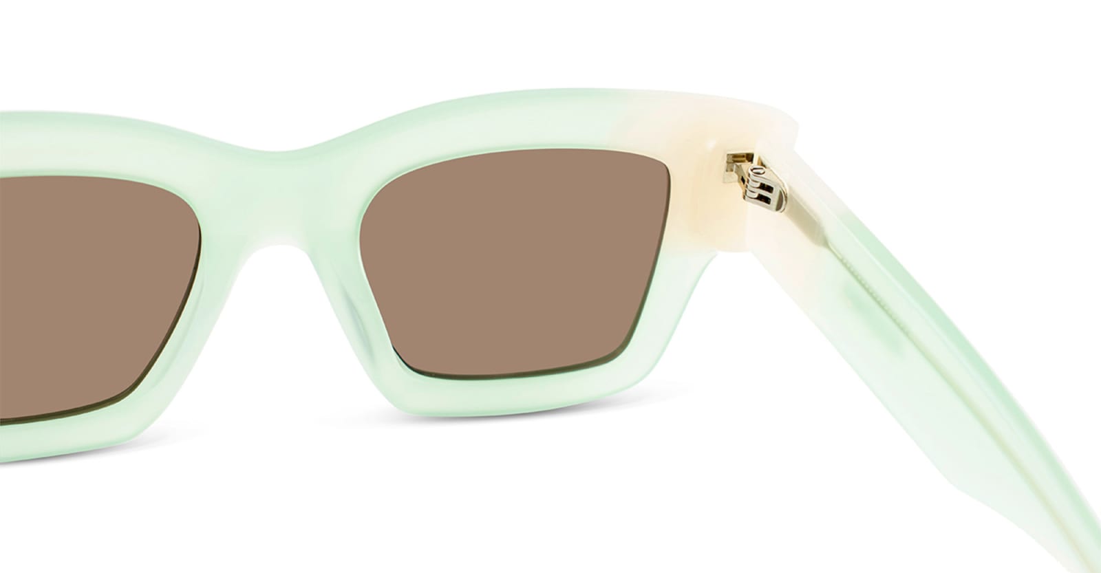 Shop Jacquemus Les Lunettes Baci - Light Green Sunglasses