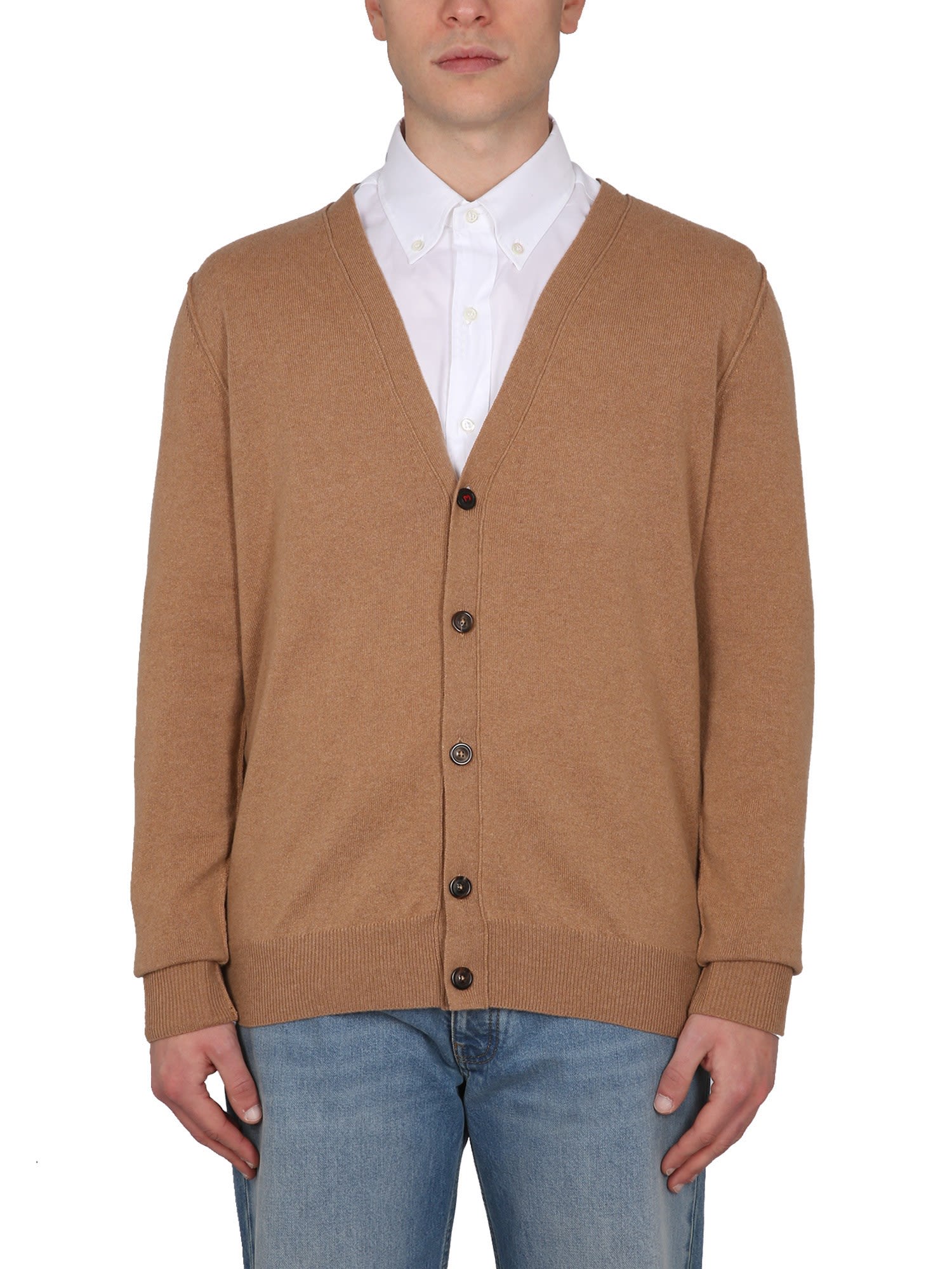 Shop Maison Margiela Knitted Cardigan