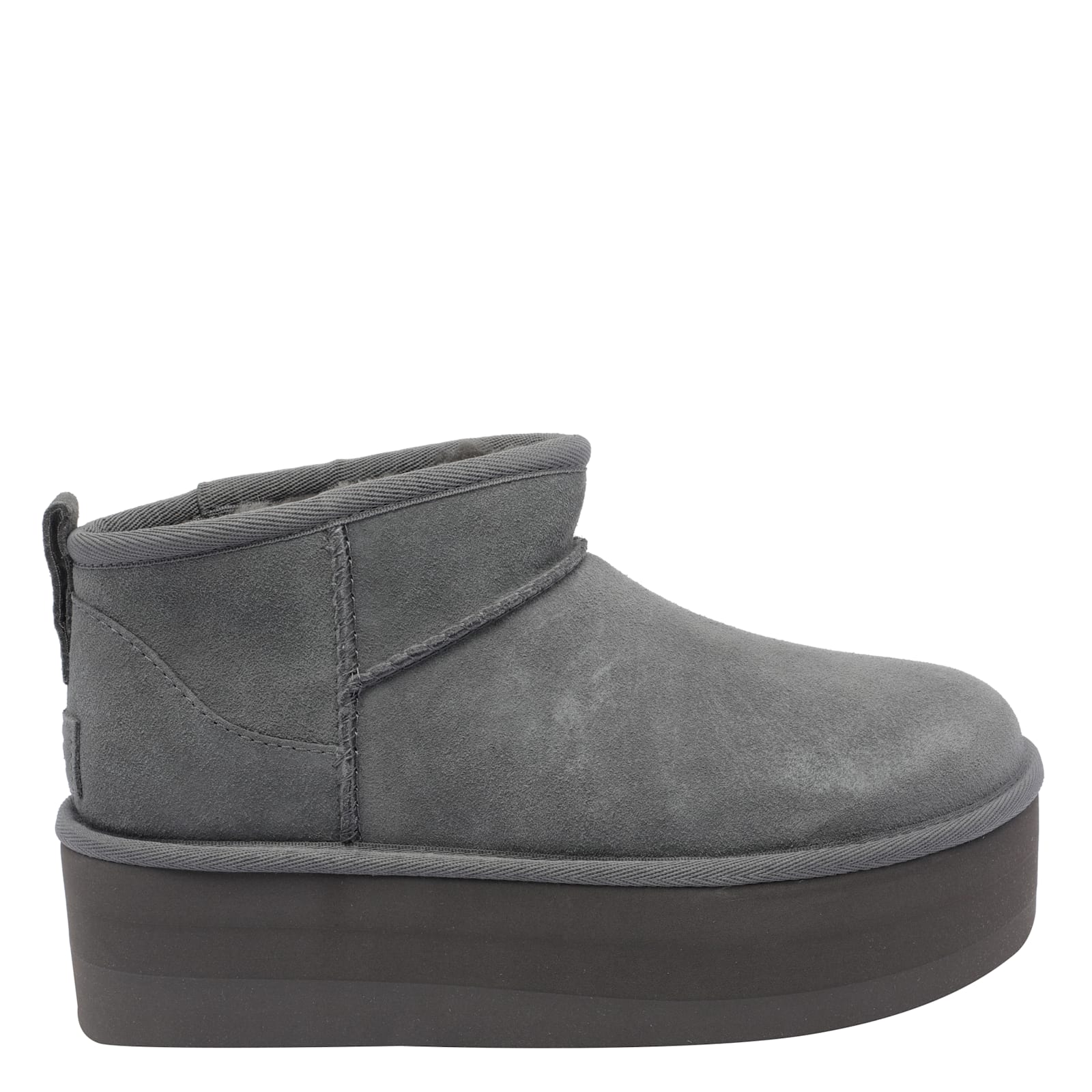 Ugg Classic Ultra Mini Platform Booties In Gray