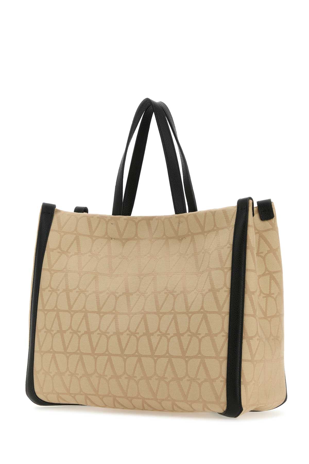 Valentino Garavani Toile Iconographe Shopping Bag In Brown