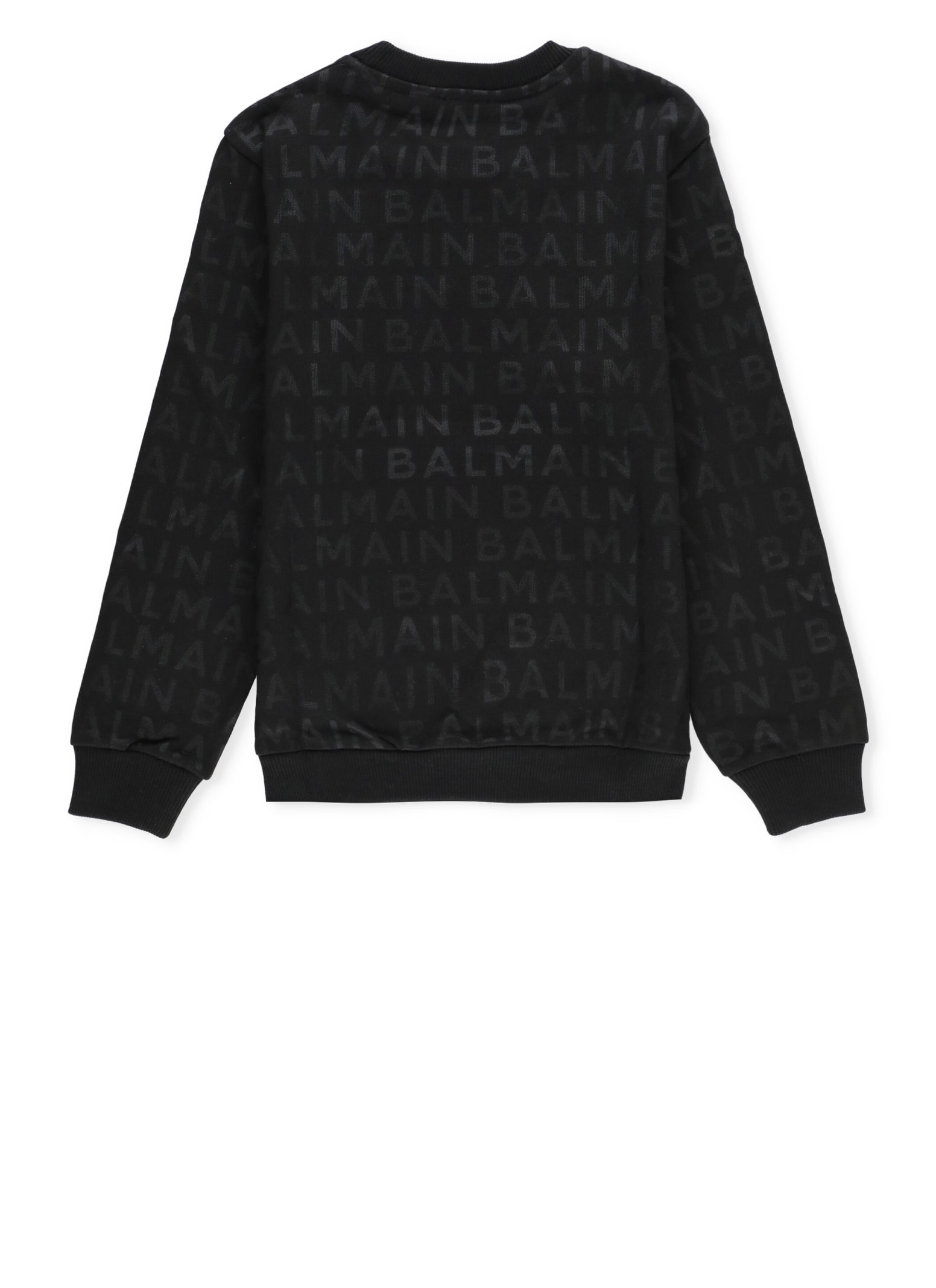 Shop Balmain Sweatshirt With Logo In Black