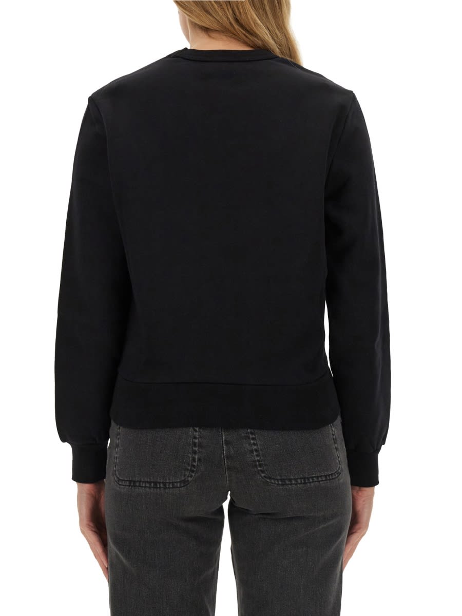 Shop Apc Sweatshirt With Logo In Black