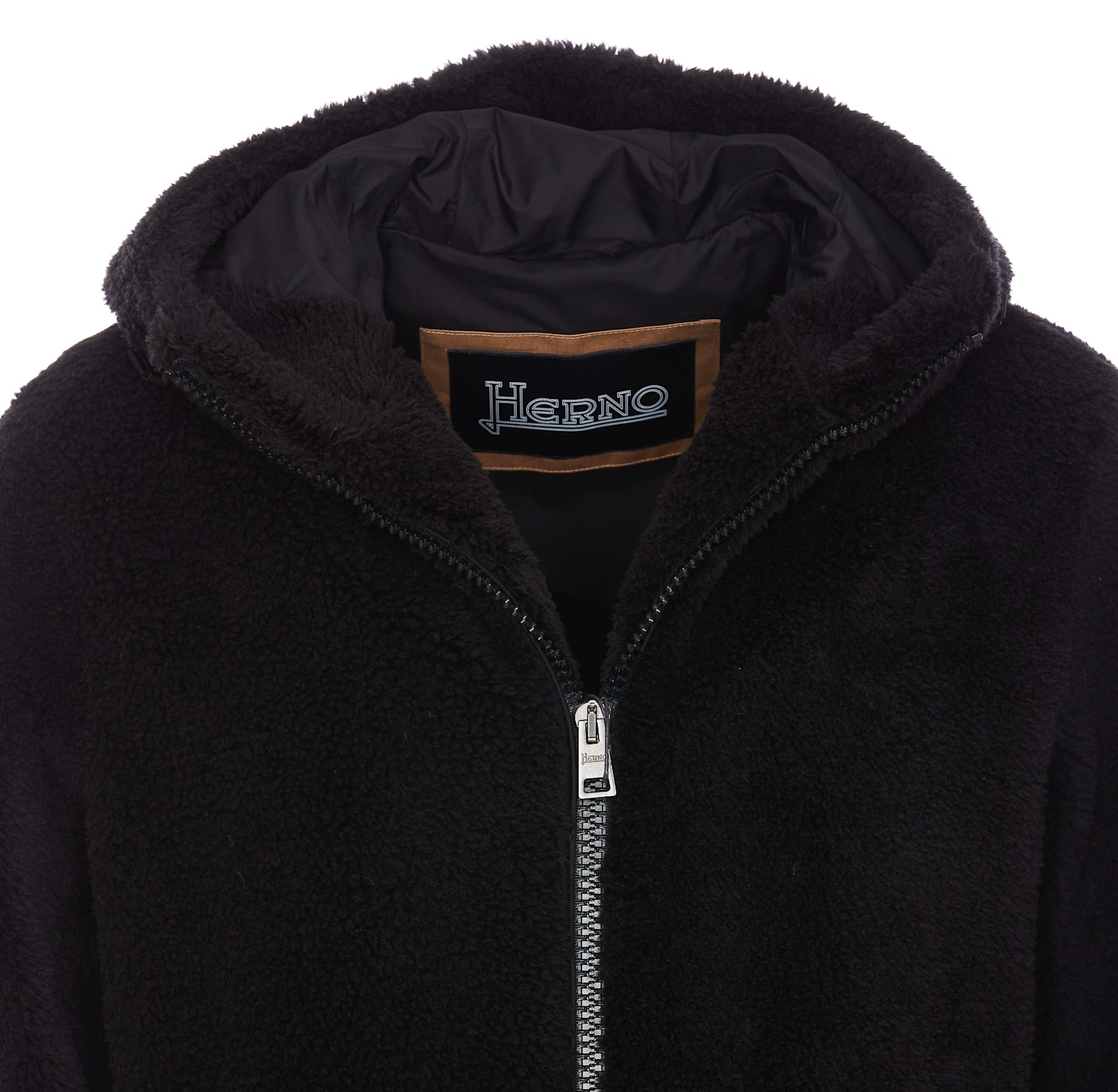 Shop Herno Faux Fur Parka In Black