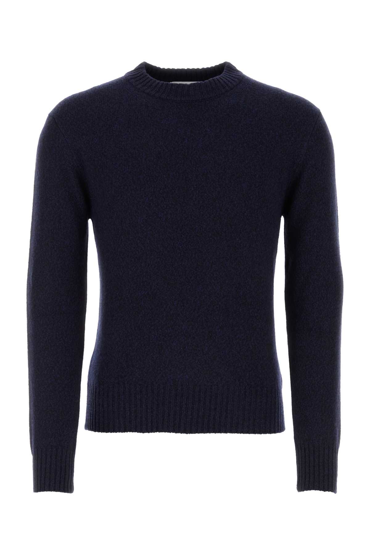Melange Blue Cashmere Blend Sweater