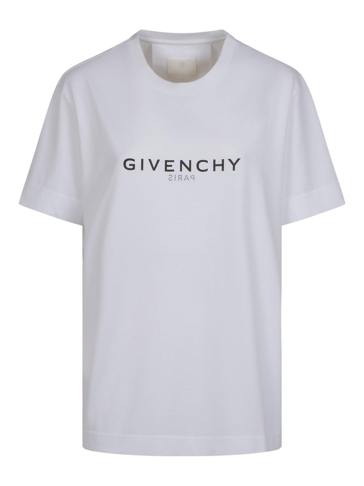 Shop Givenchy 4g Emblem Printed Crewneck T-shirt In White