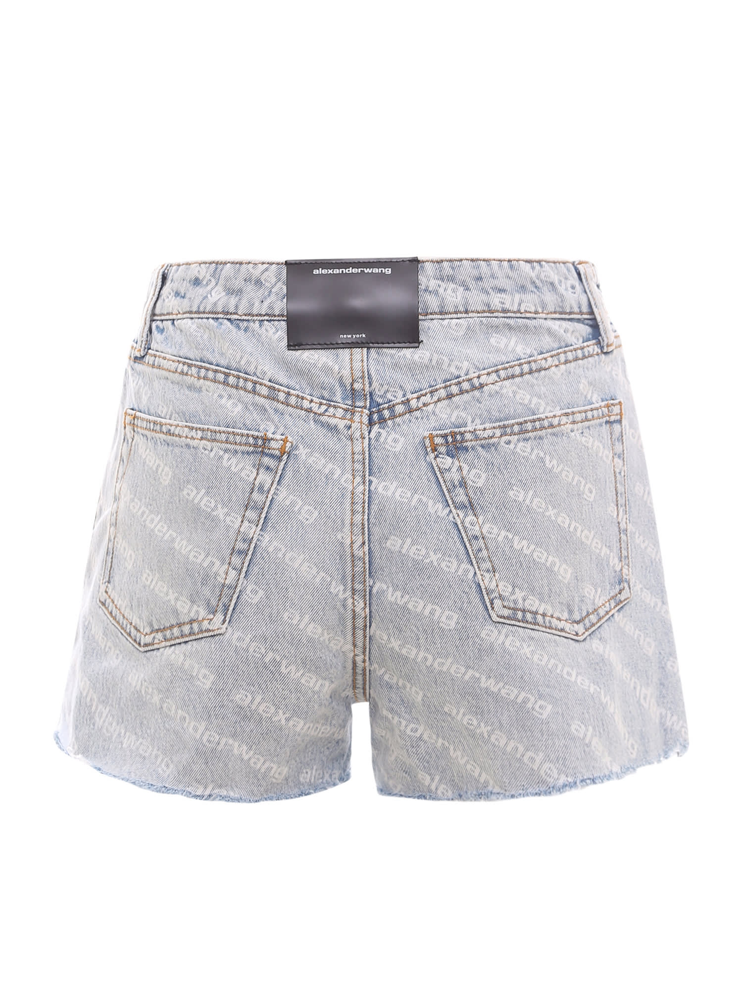 Shop Alexander Wang Shorts In Pebble Bleach