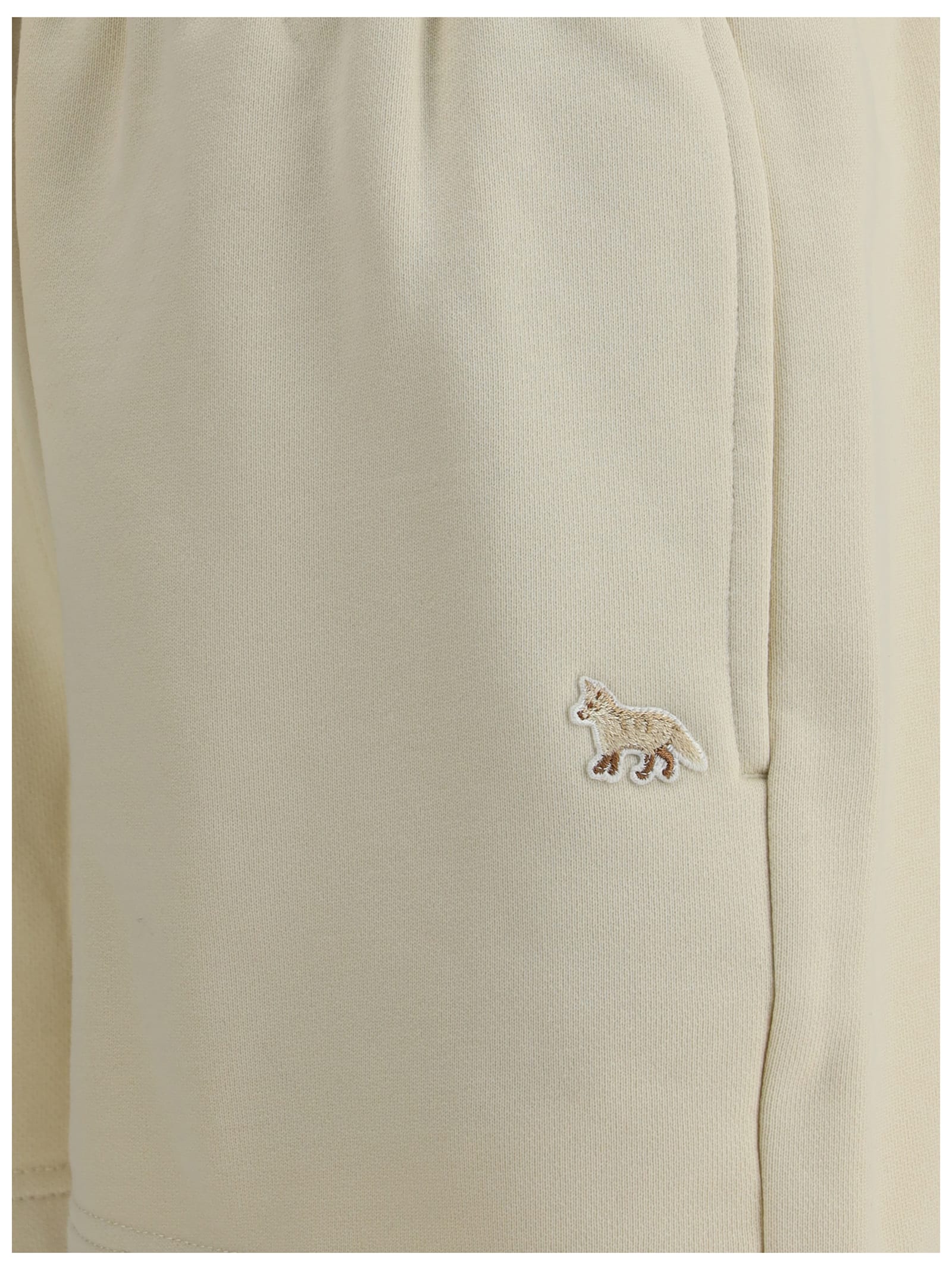 Shop Maison Kitsuné Cotton Shorts In Marble