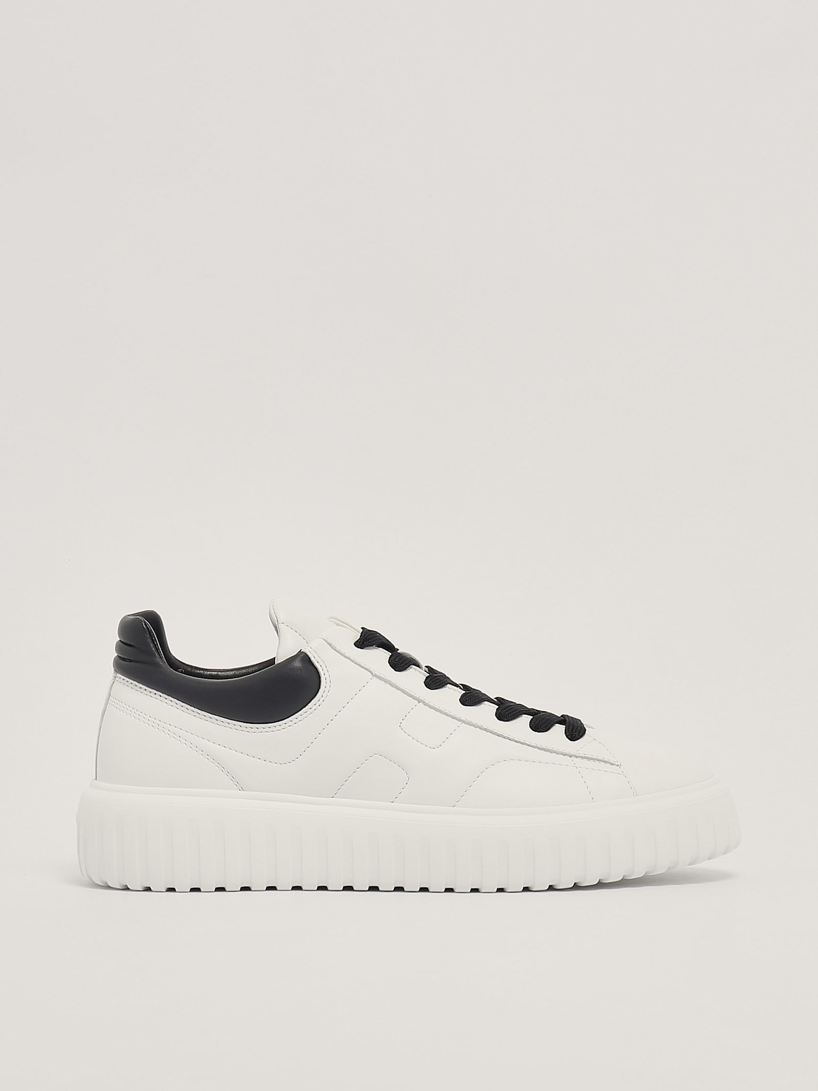 Shop Hogan H-stripes Allacciato Sneaker In Bianco-navy