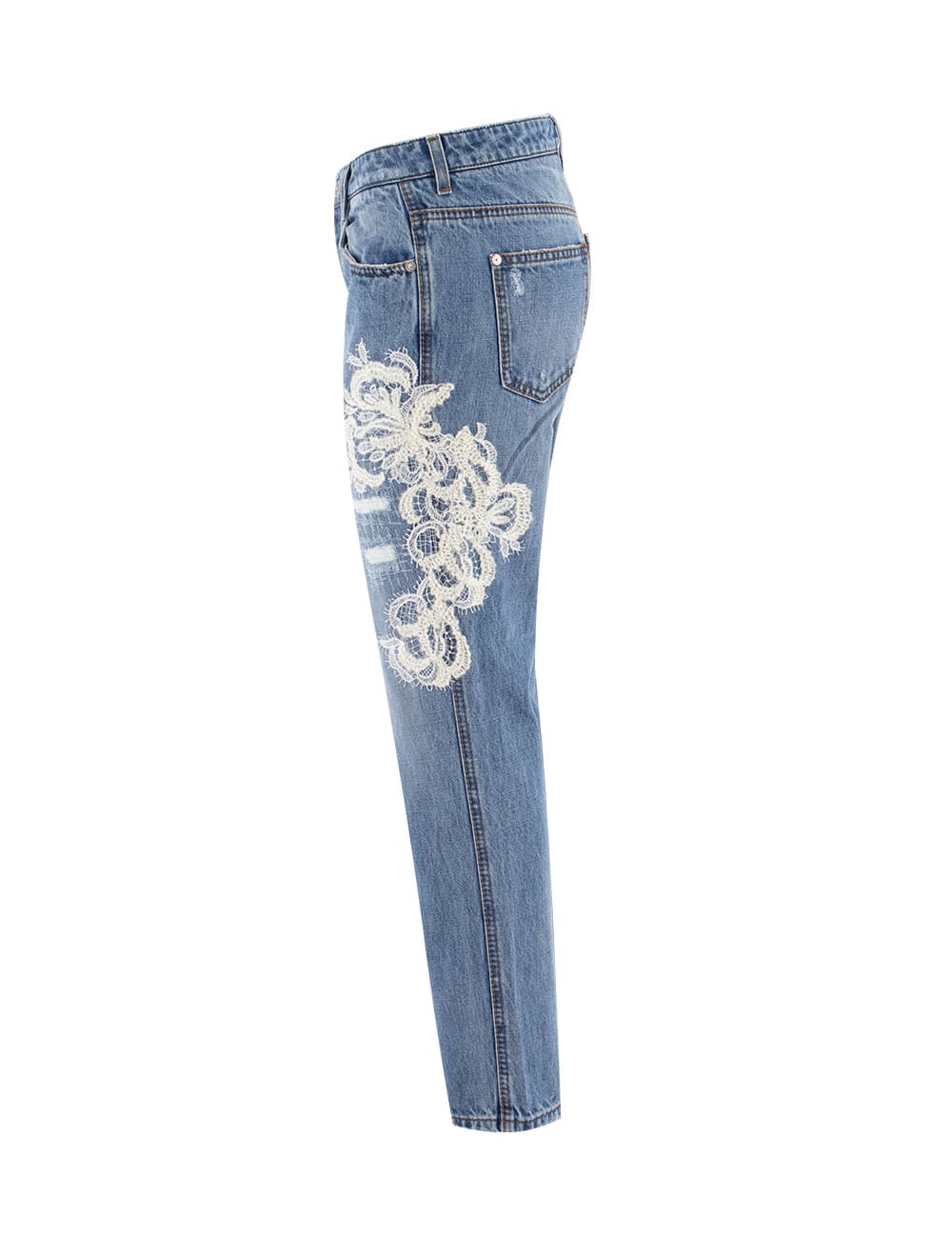Shop Ermanno Scervino Jeans In Bright Cobalt