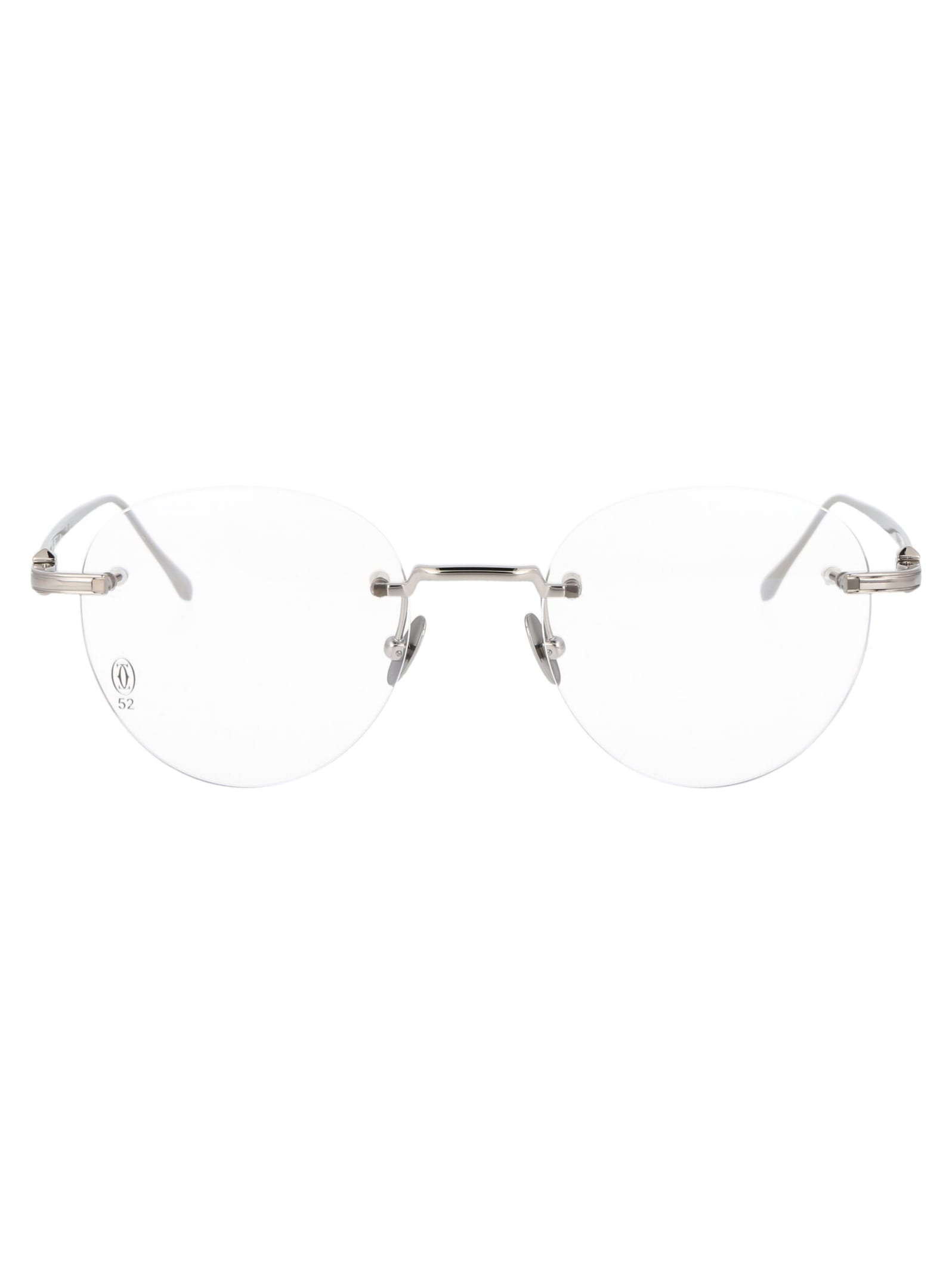 Shop Cartier Ct0342o Glasses In 001 Silver Silver Transparent
