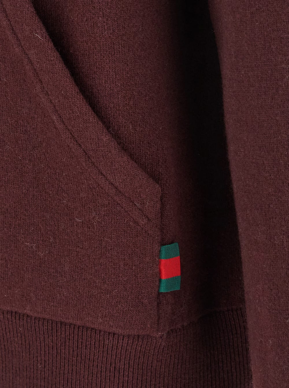 Gucci Bordeaux Reversible Cardigan With Drawstring Hood In Wool Man In Burgundy