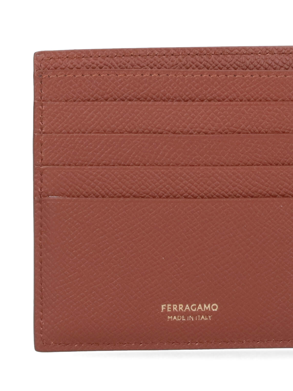 Shop Ferragamo Bi-fold Wallet Gancini In Brown