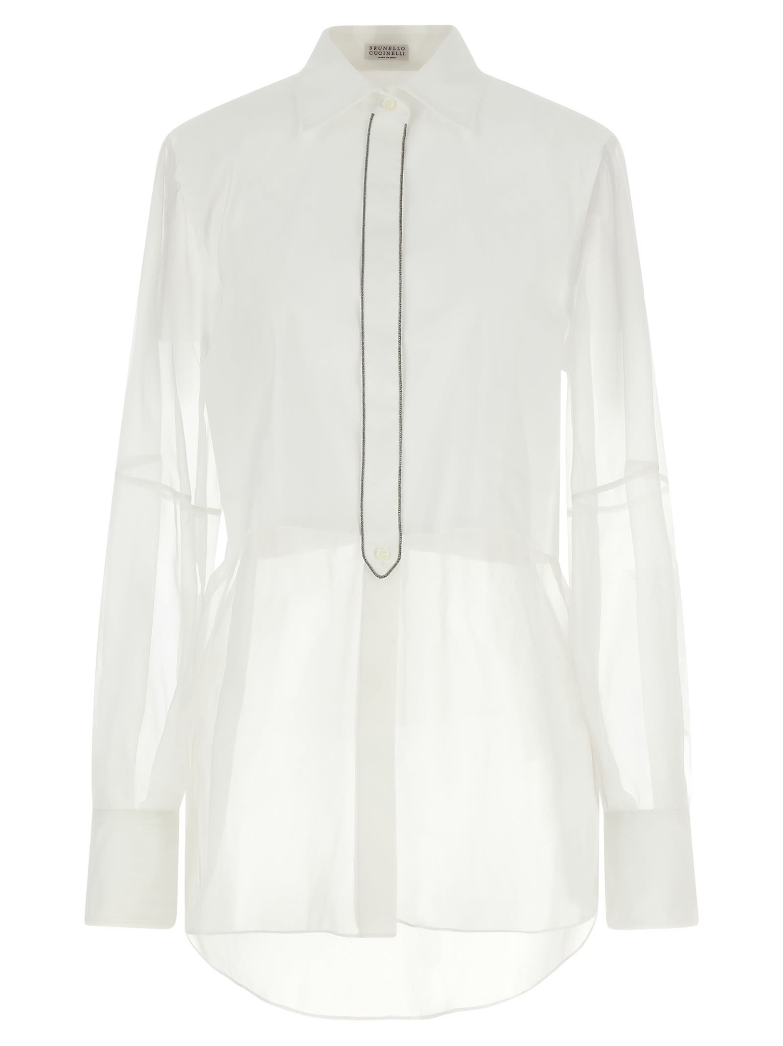 Brunello Cucinelli Layered Shirt Featuring Buttoned Cuffs In White