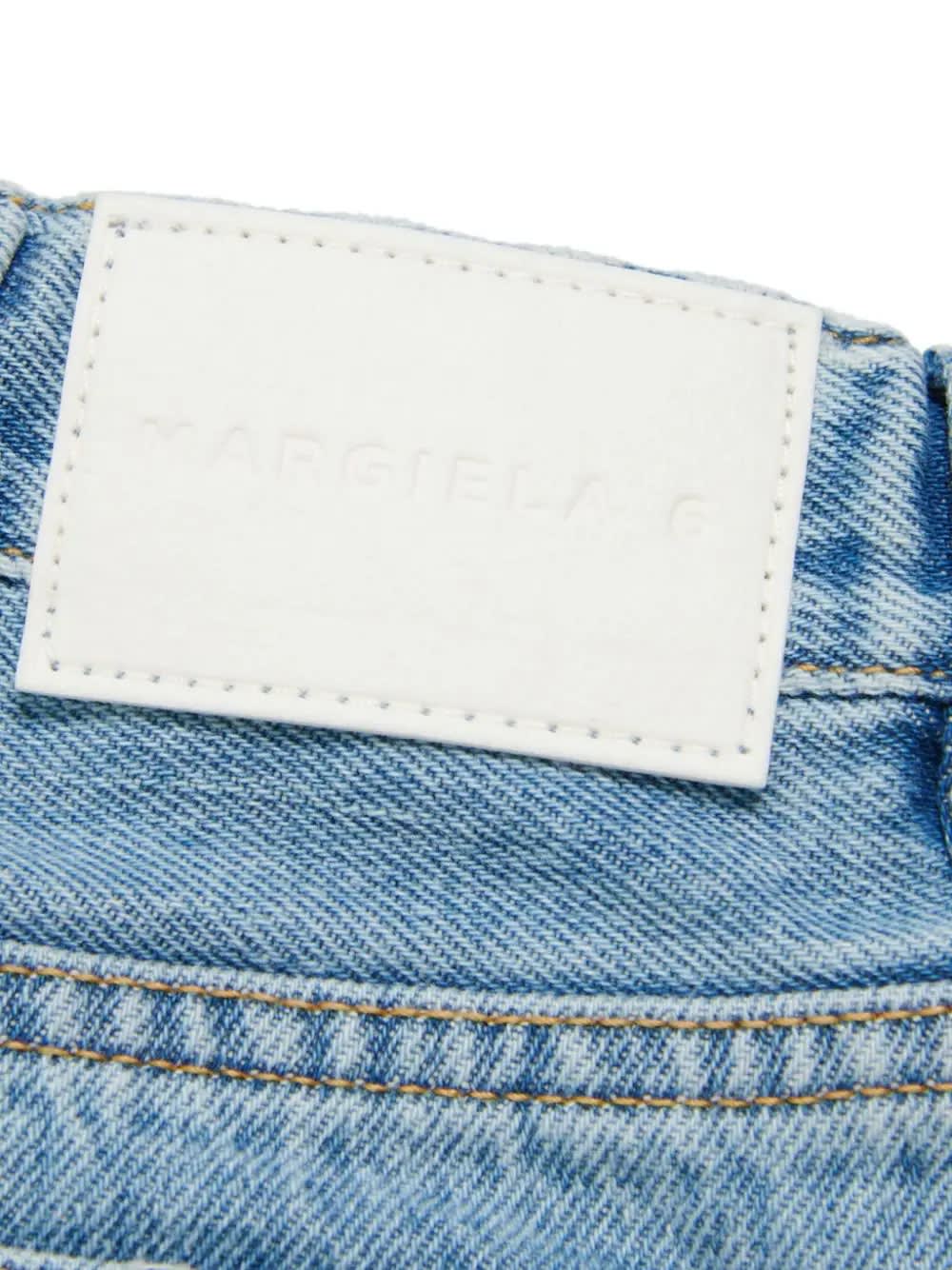 Shop Mm6 Maison Margiela Shorts Denim In Blue