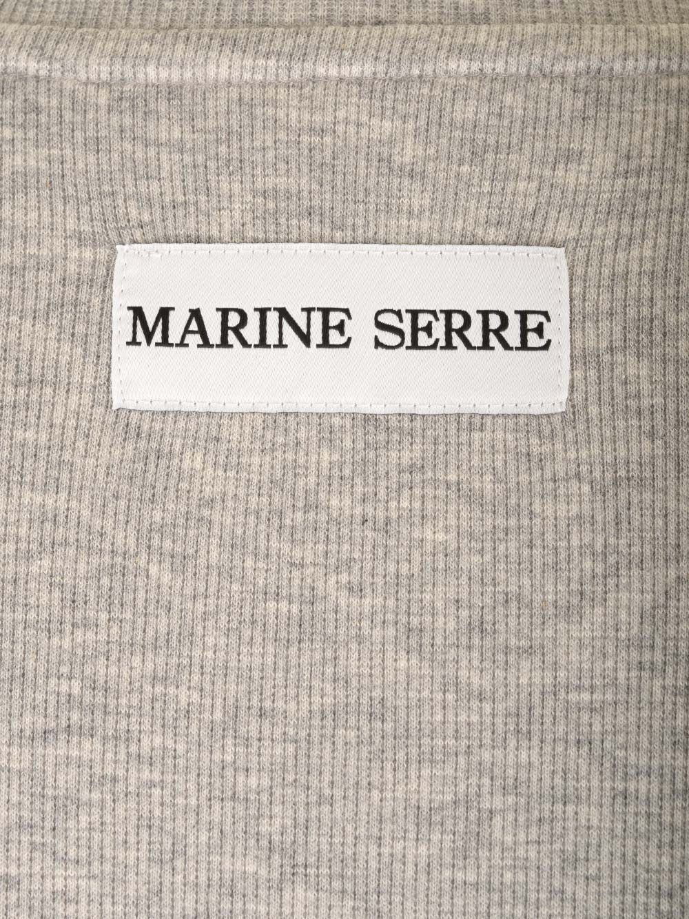 Shop Marine Serre Ribbed Cotton Jersey Dress In Grey