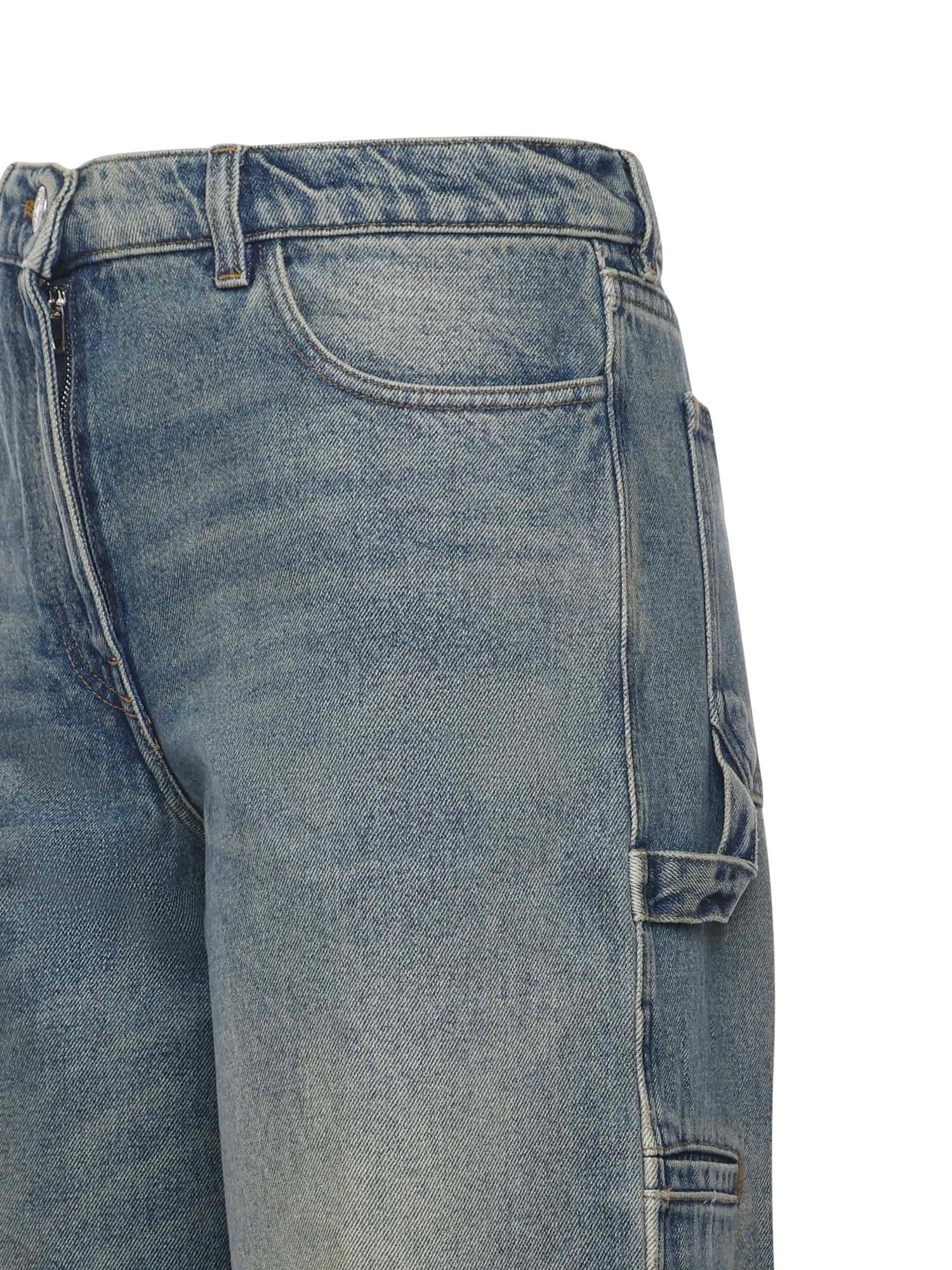 Courrèges Hammer Baggy Denim Jeans In Blue