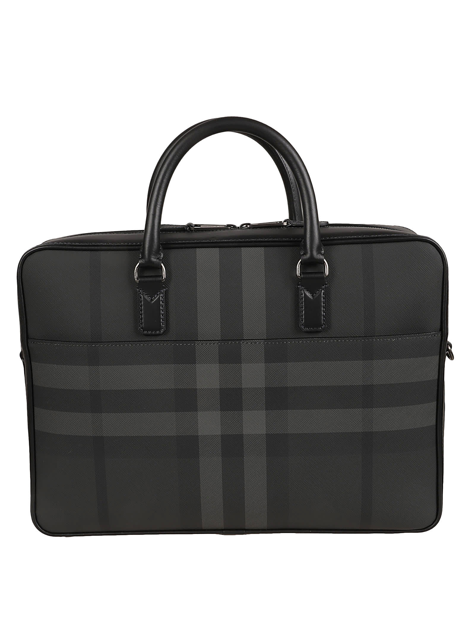 Shop Burberry Ainsworth Briefcase In Charcoal