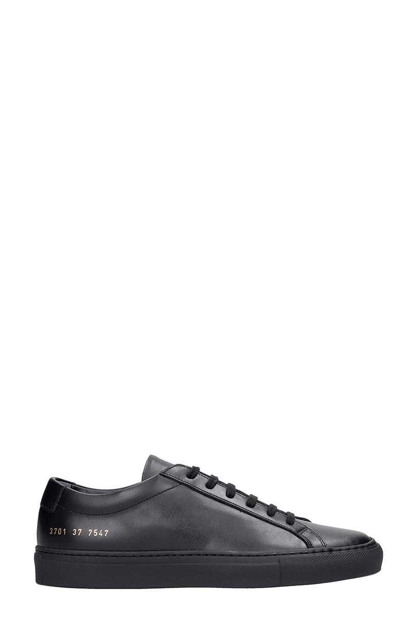 Common Projects Achille Sneakers In Black Leather