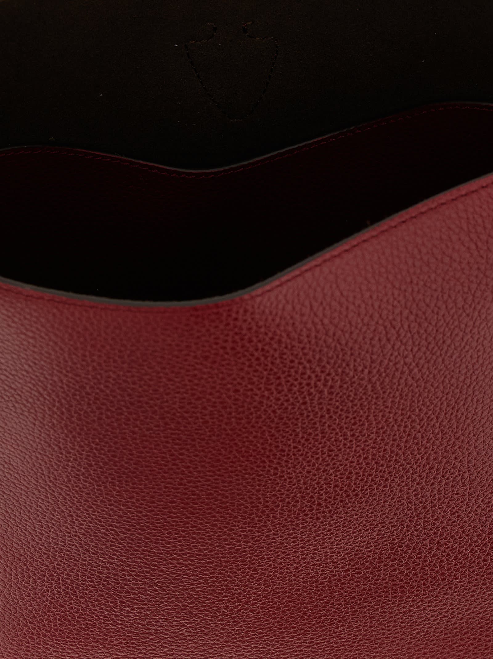 Tod's T Timeless Mini Bucket Bag In Red