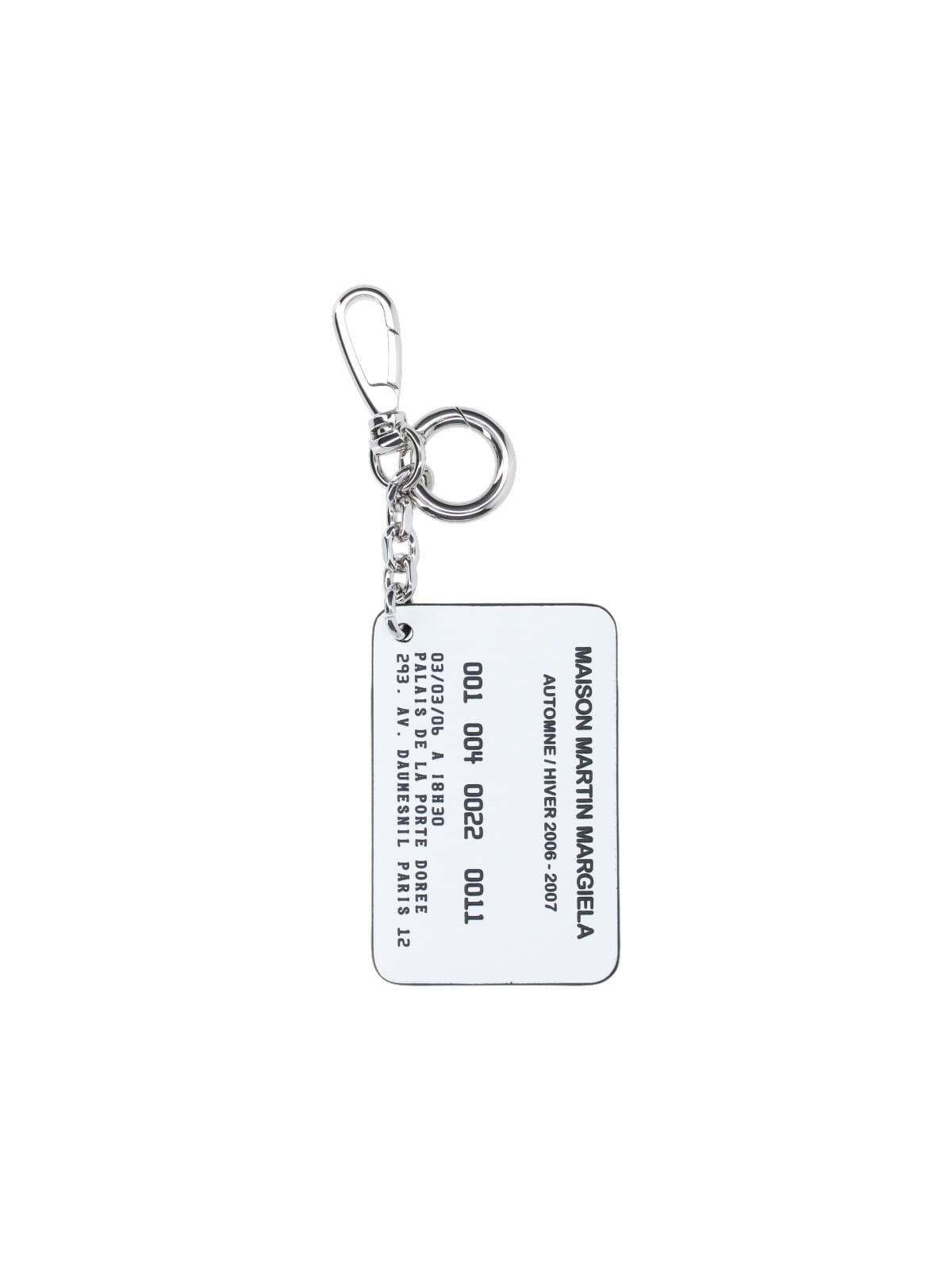 Maison Margiela Card Holder With Keychain In White