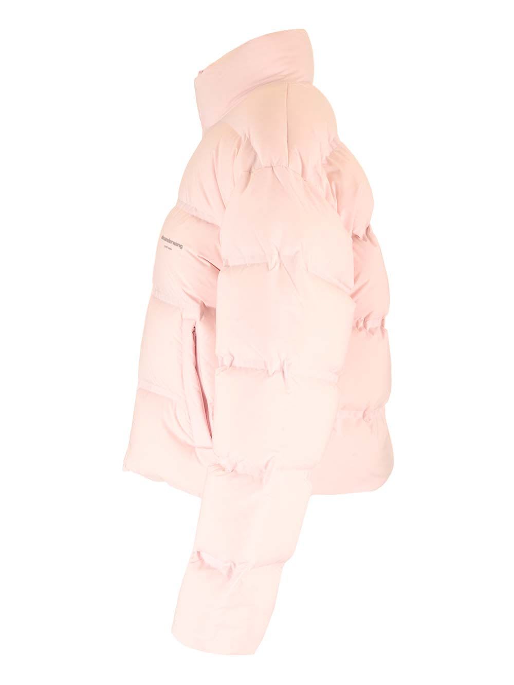 Shop Alexander Wang Short Down Jacket In Rose