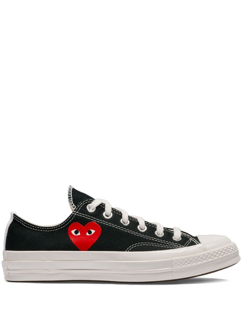 Comme Des Garçons Collaboration Multi Heart Chuck 70 Low Sneakers In Black