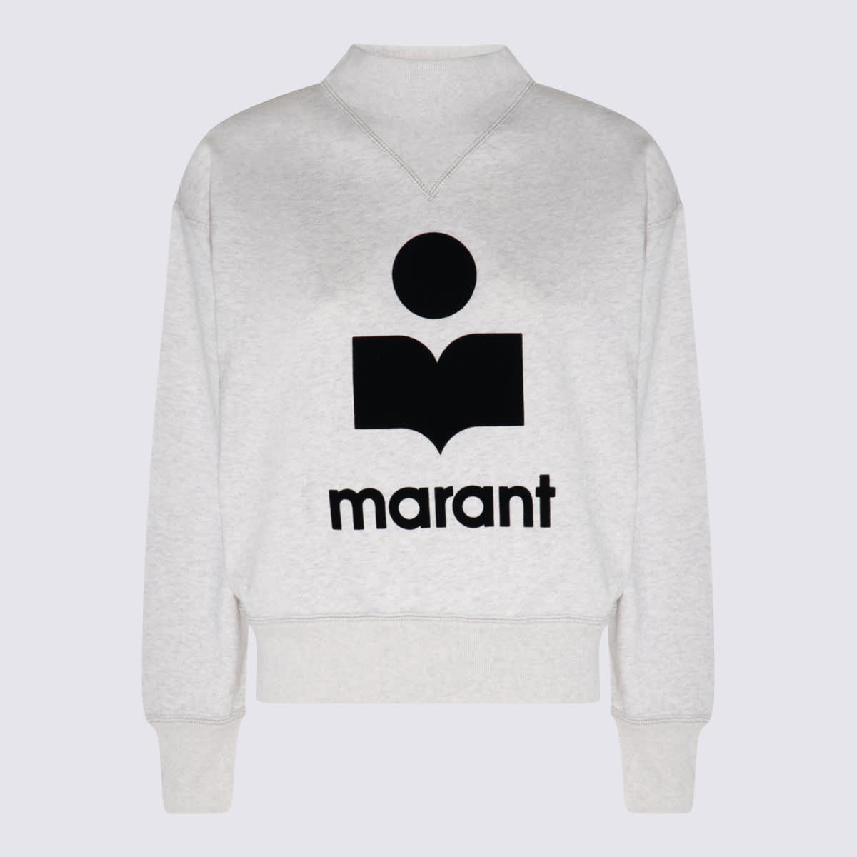Shop Marant Etoile Ecru Cotton Sweatshirt In Beige