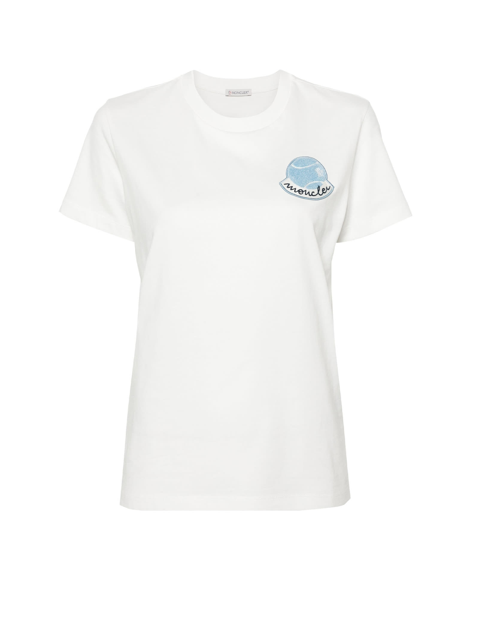 Shop Moncler T-shirt In White Multi