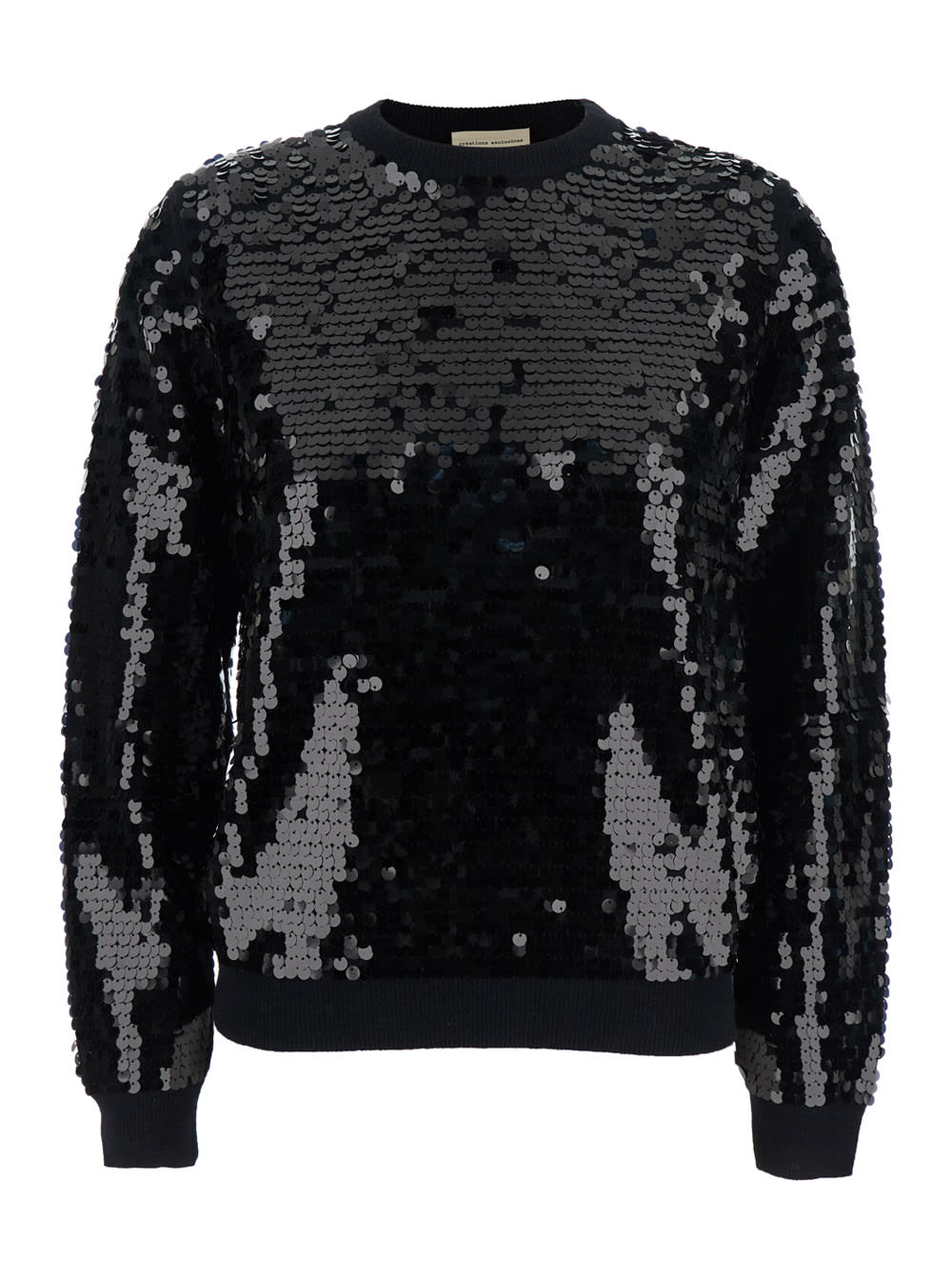 Semicouture Sequin-embellished Sweater In Black