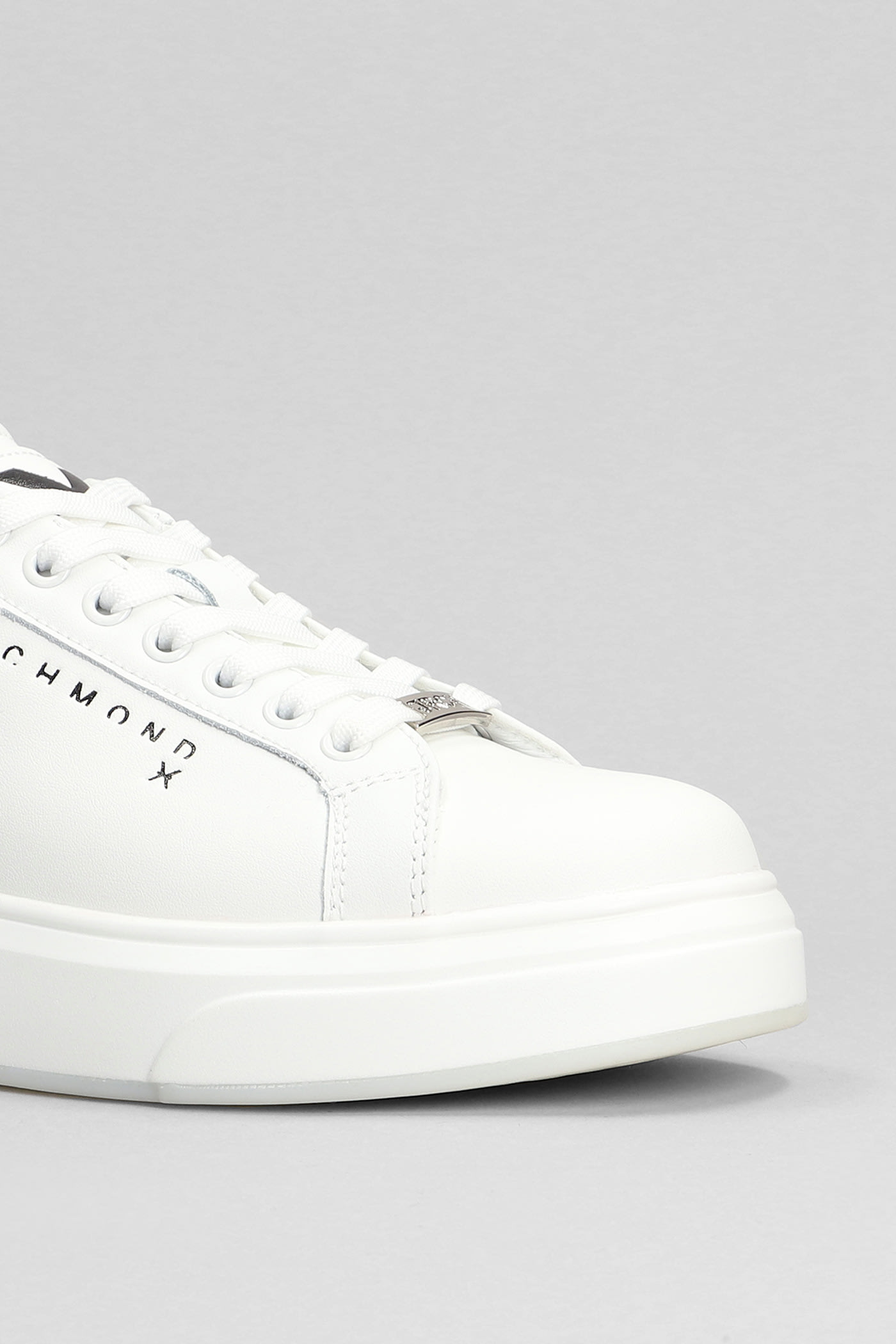 Shop John Richmond Sneakers In White Leather