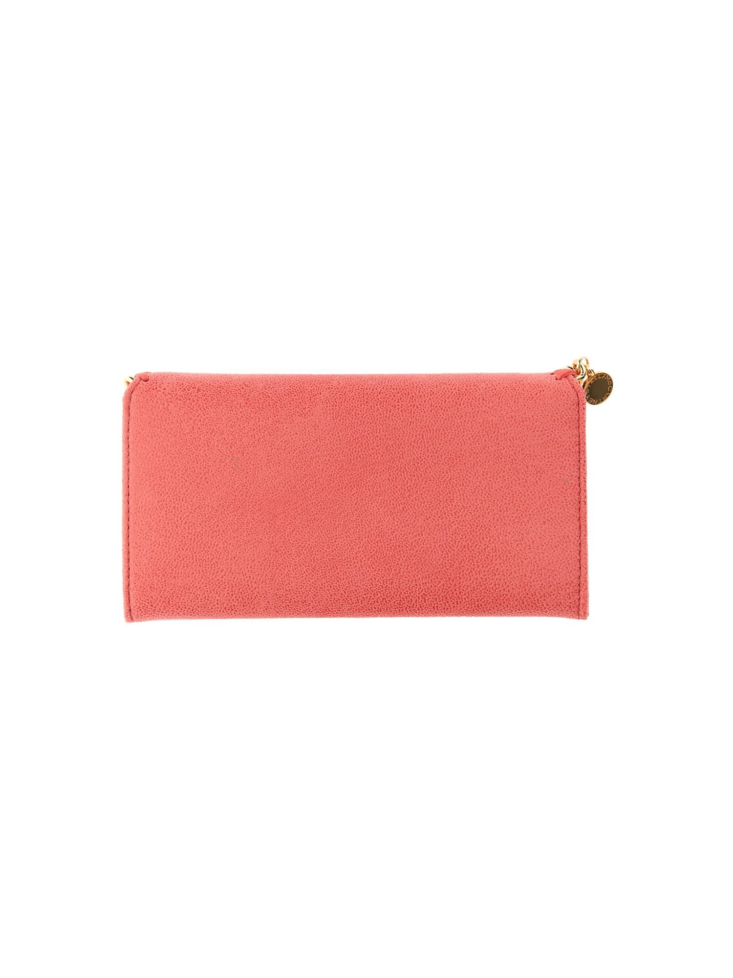 Shop Stella Mccartney Continental Falabella Wallet In Bright Pink
