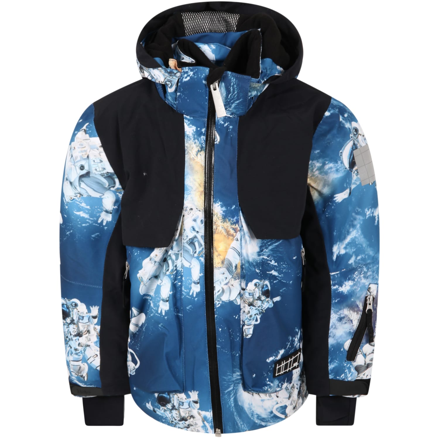 Molo Blue Jacket For Boy With Astronauts