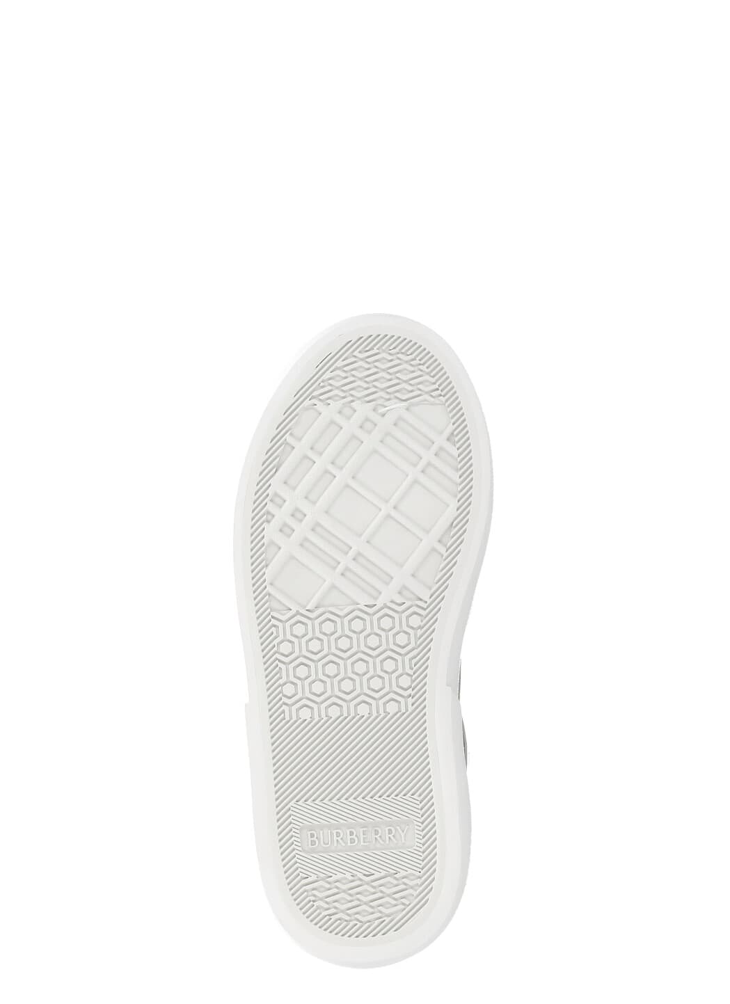 Shop Burberry Check Sneakers In White/neutrals