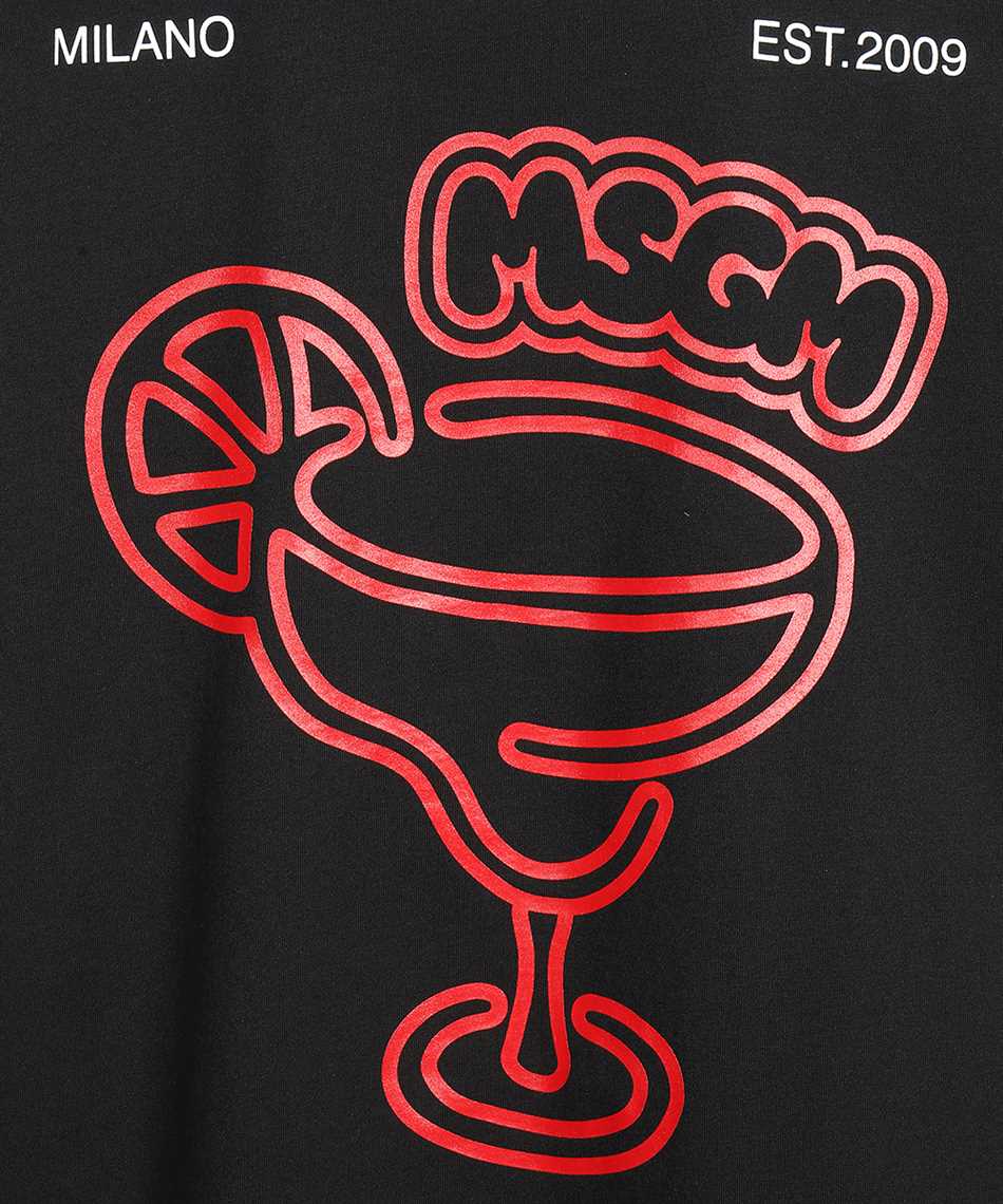 Msgm Graphic-print Cotton T-shirt In Black