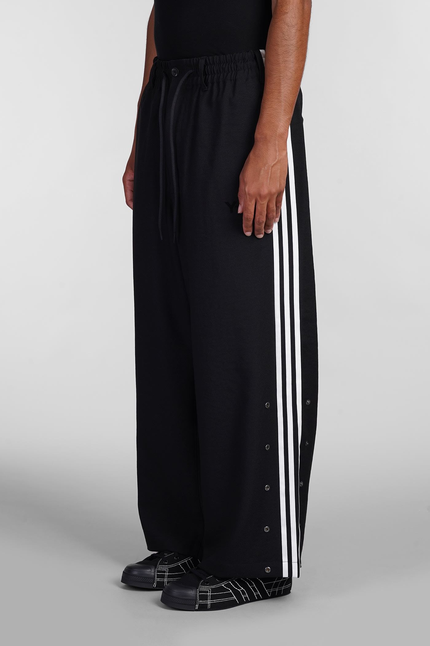 Shop Y-3 Pants In Black Polyester