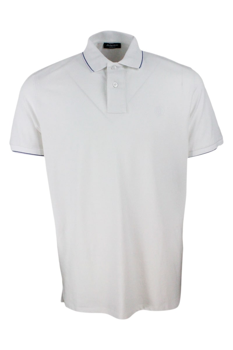 Jeckerson Short-sleeved Polo Shirt In White