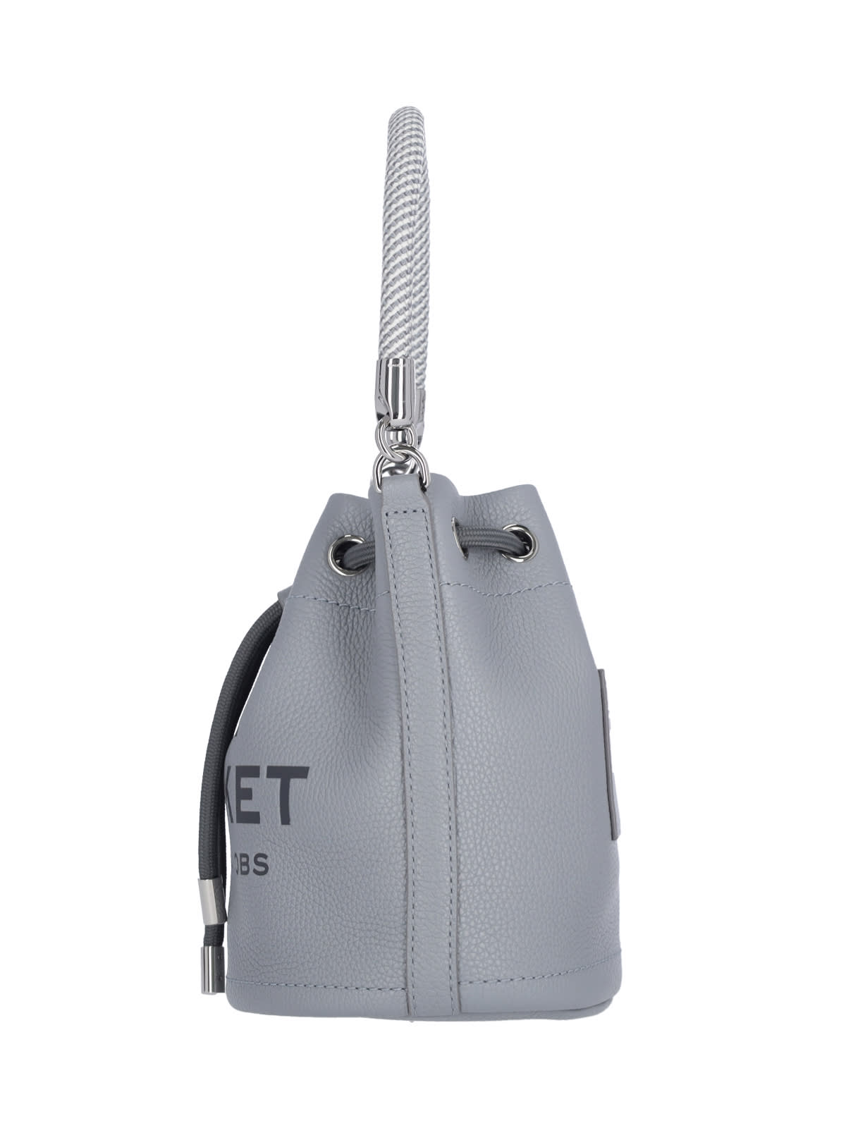 Shop Marc Jacobs The Leather Bucket Bag In Gray