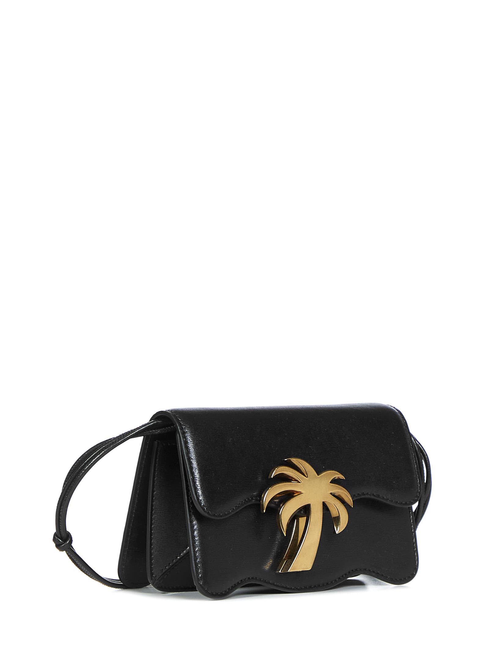 Palm Angels Women Palm Beach Bag Mini Black Gold | ModeSens