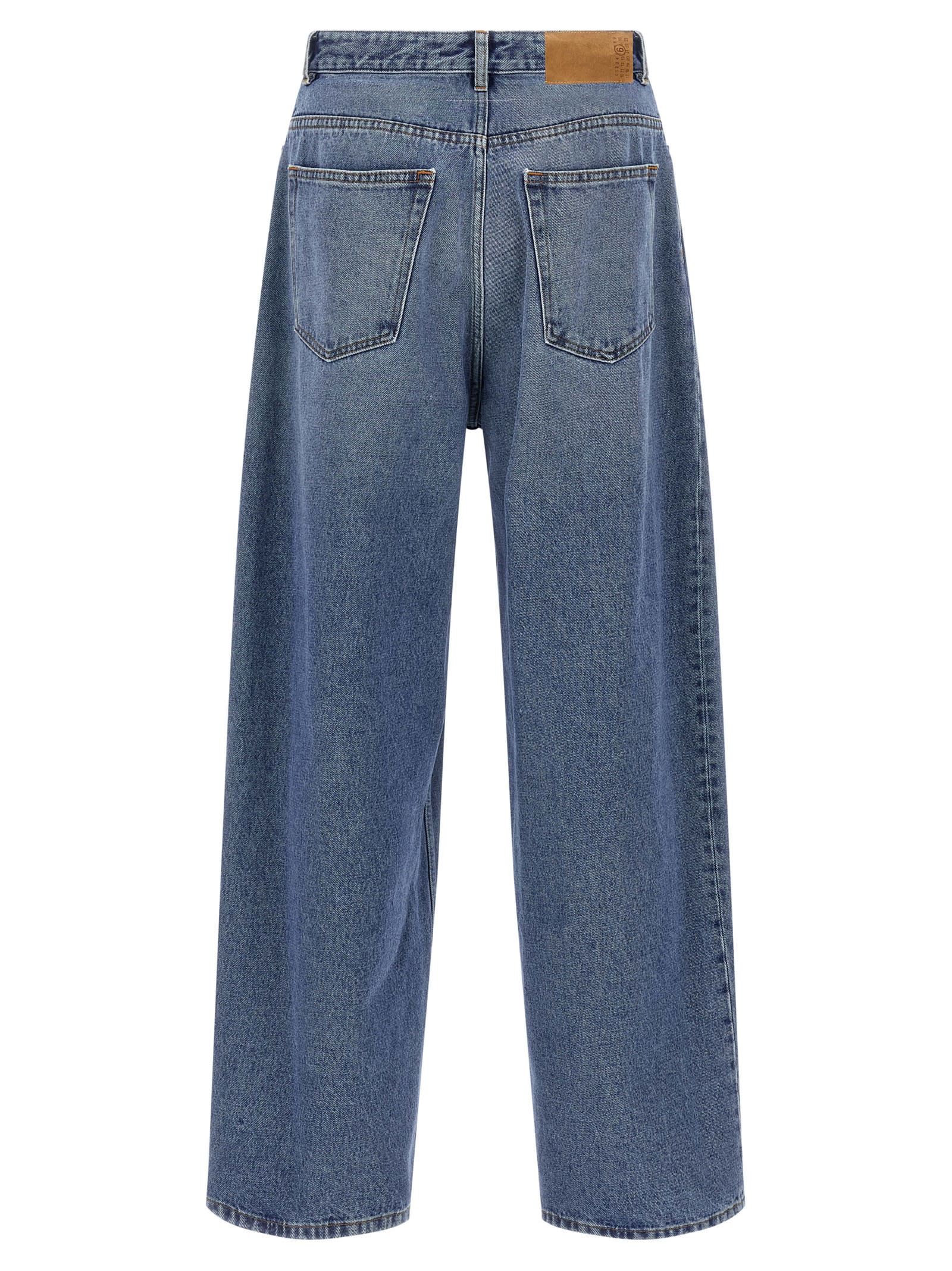 Mm6 Maison Margiela Jeans With Frayed Details In Multi