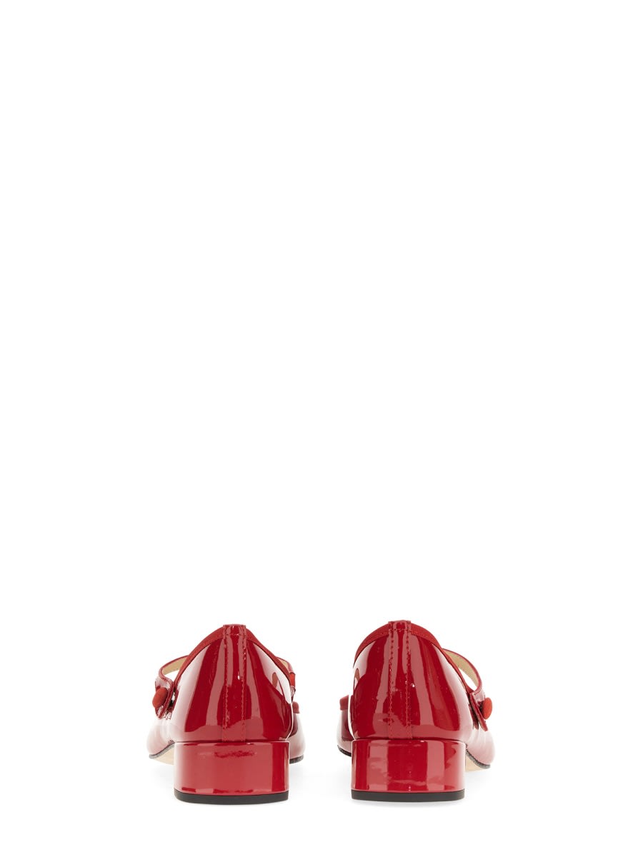 Repetto 30mm Rose Patent Leather Mary Jane Heels In Red
